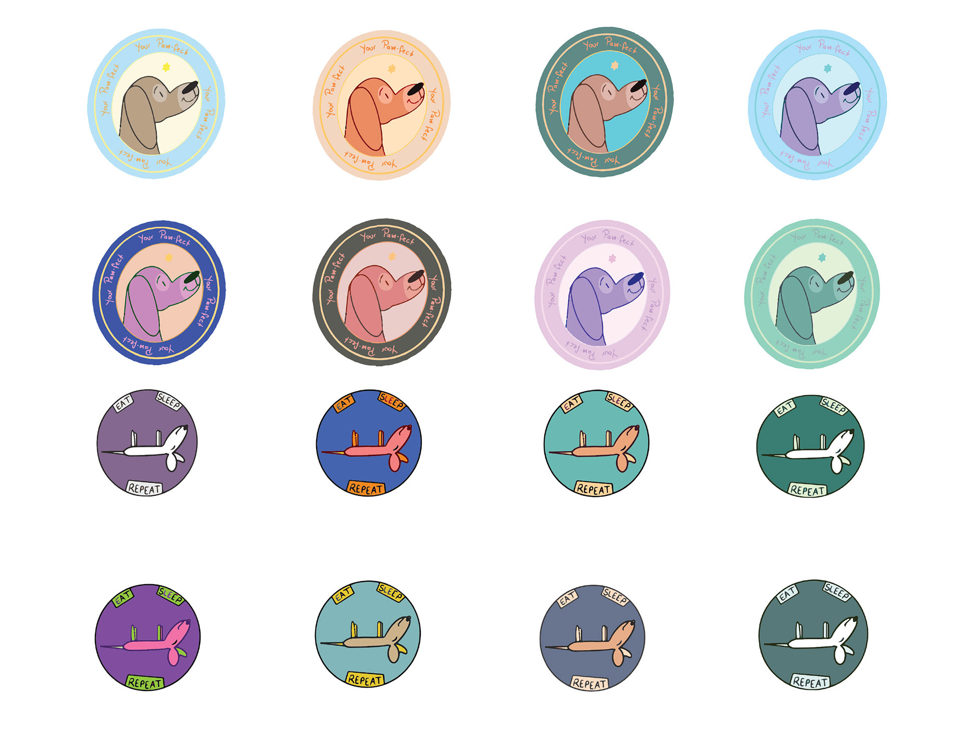 'Little and Lost' - Campaign Material - Sticker Designs - Medium: Procreate