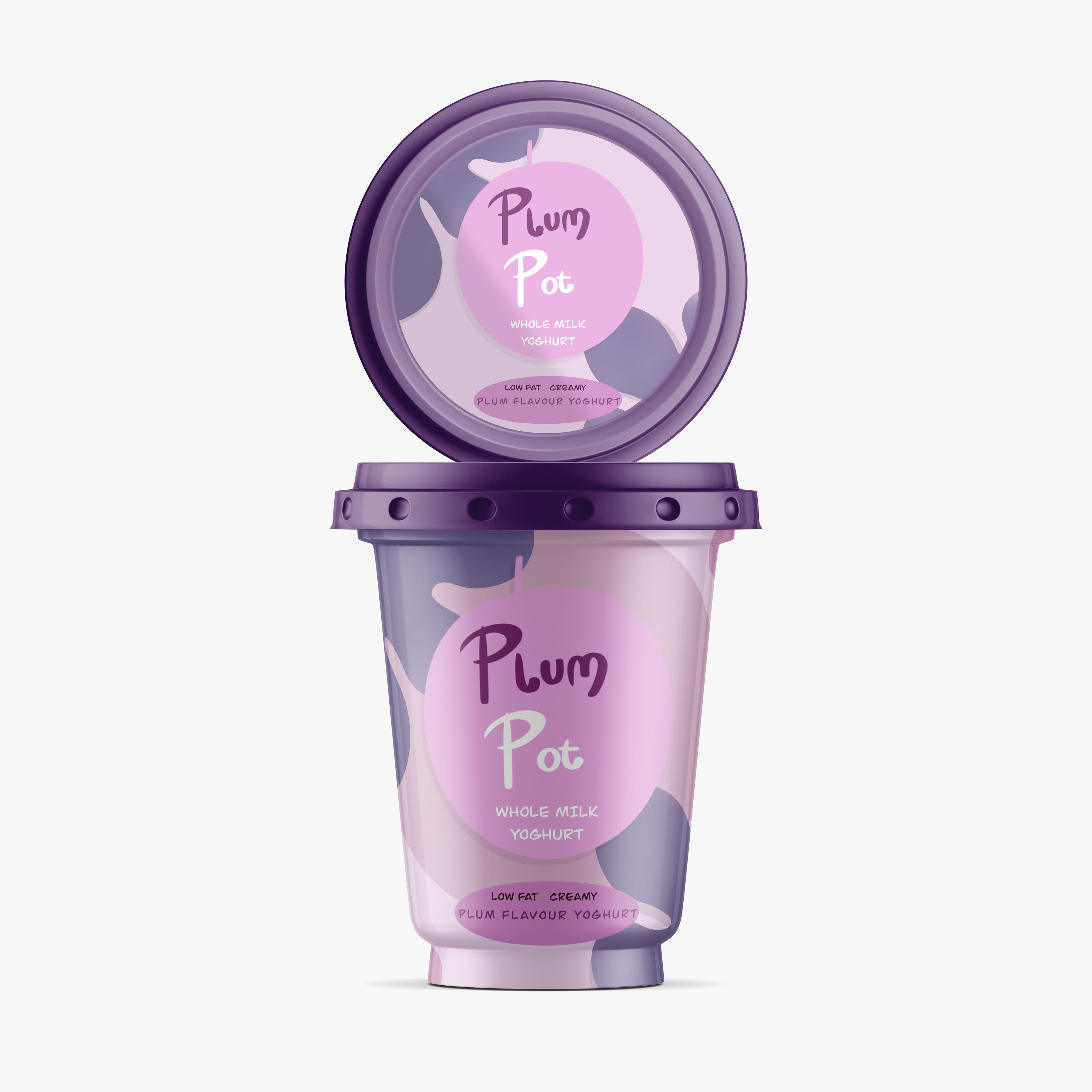 'Plum Pot' - Label Design - Medium: Adobe Photoshop & Procreate