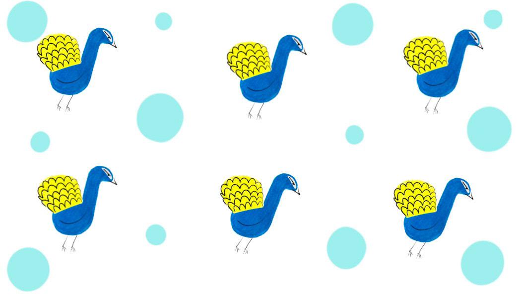 'Peacock Pattern' - Character Design - Medium: Pastels, Procreate, & Photoshop