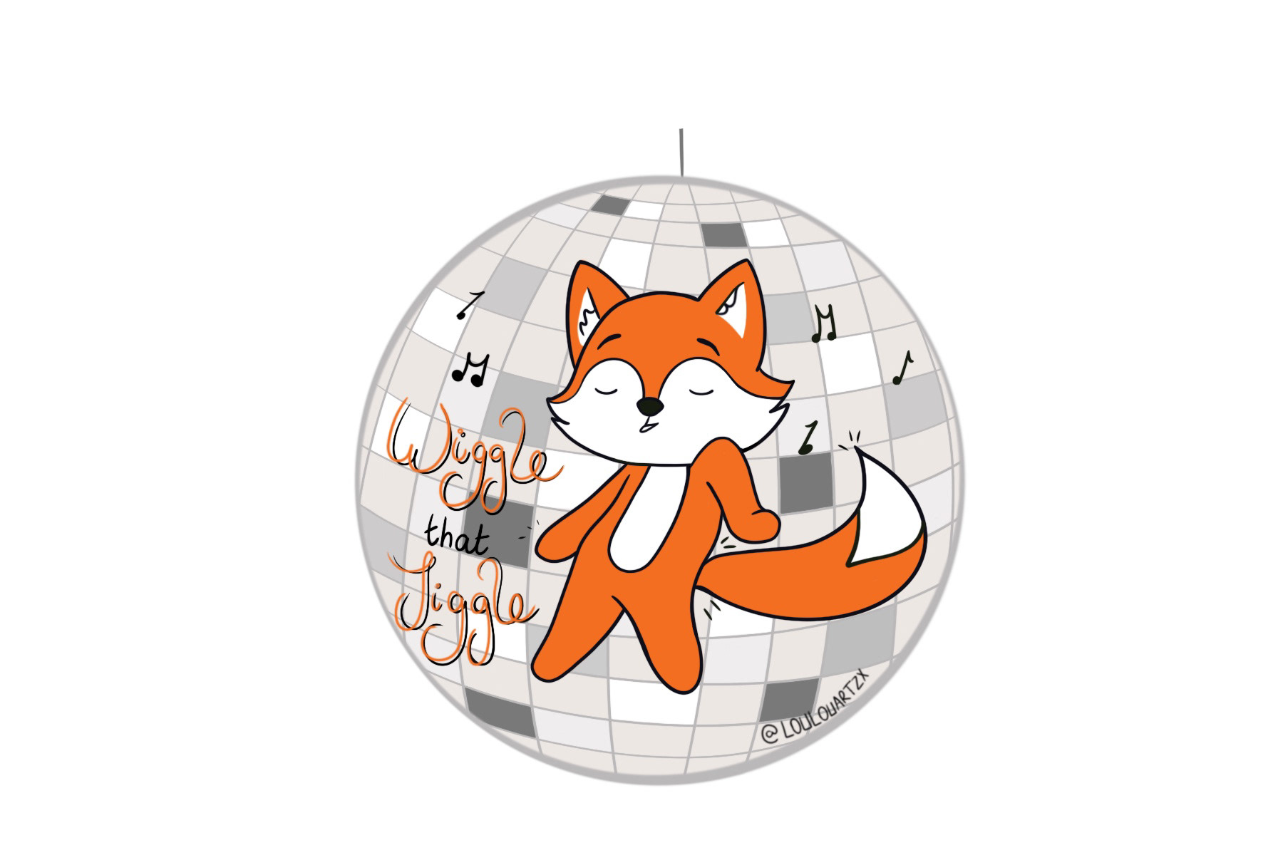 Sticker Design - 'Wiggle that Jiggle' - Medium: Procreate