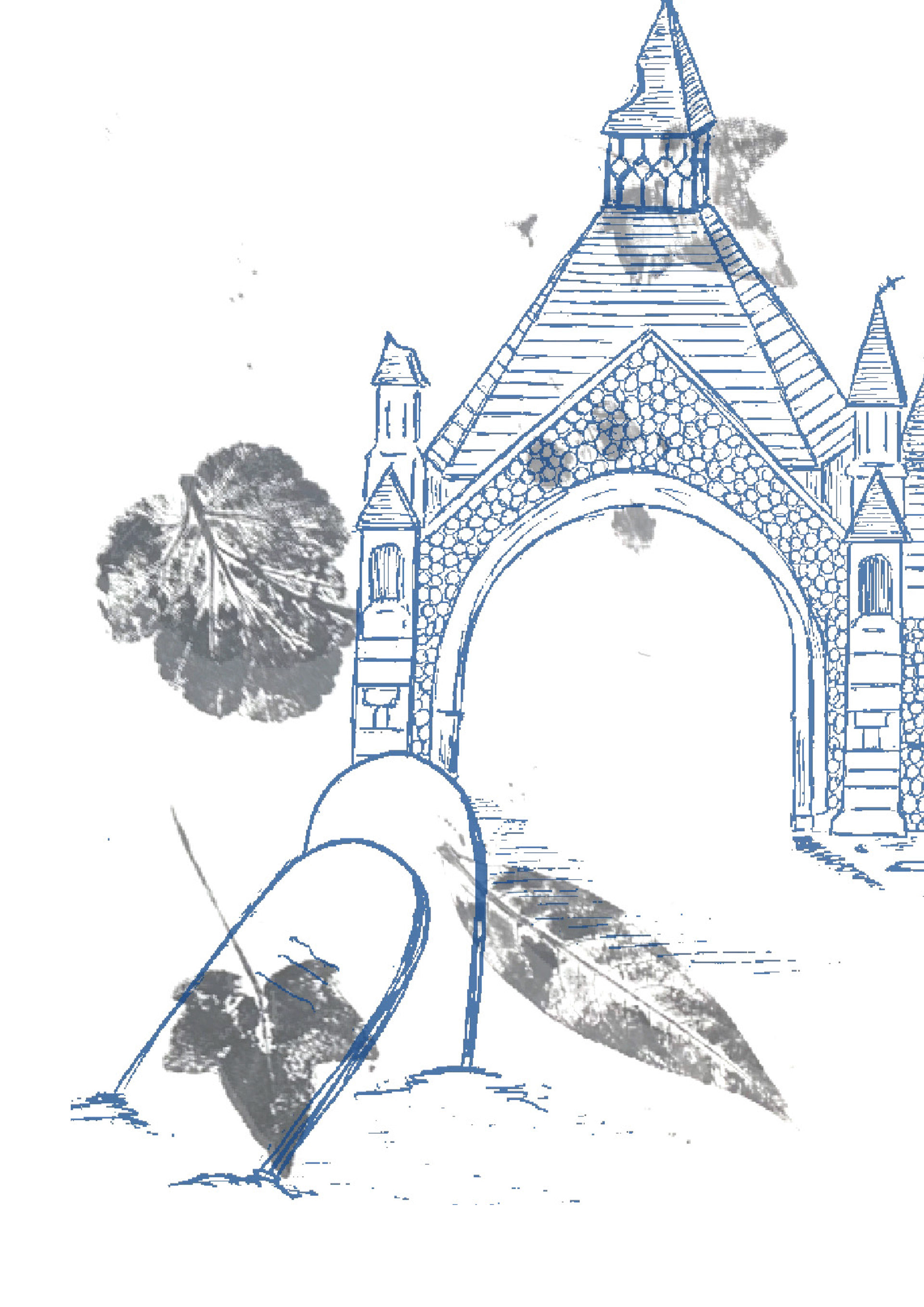 'The Cemetery' - Collaboration with 'It's Freezing in LA' - Medium: Fine liner, Monoprint, & Photoshop