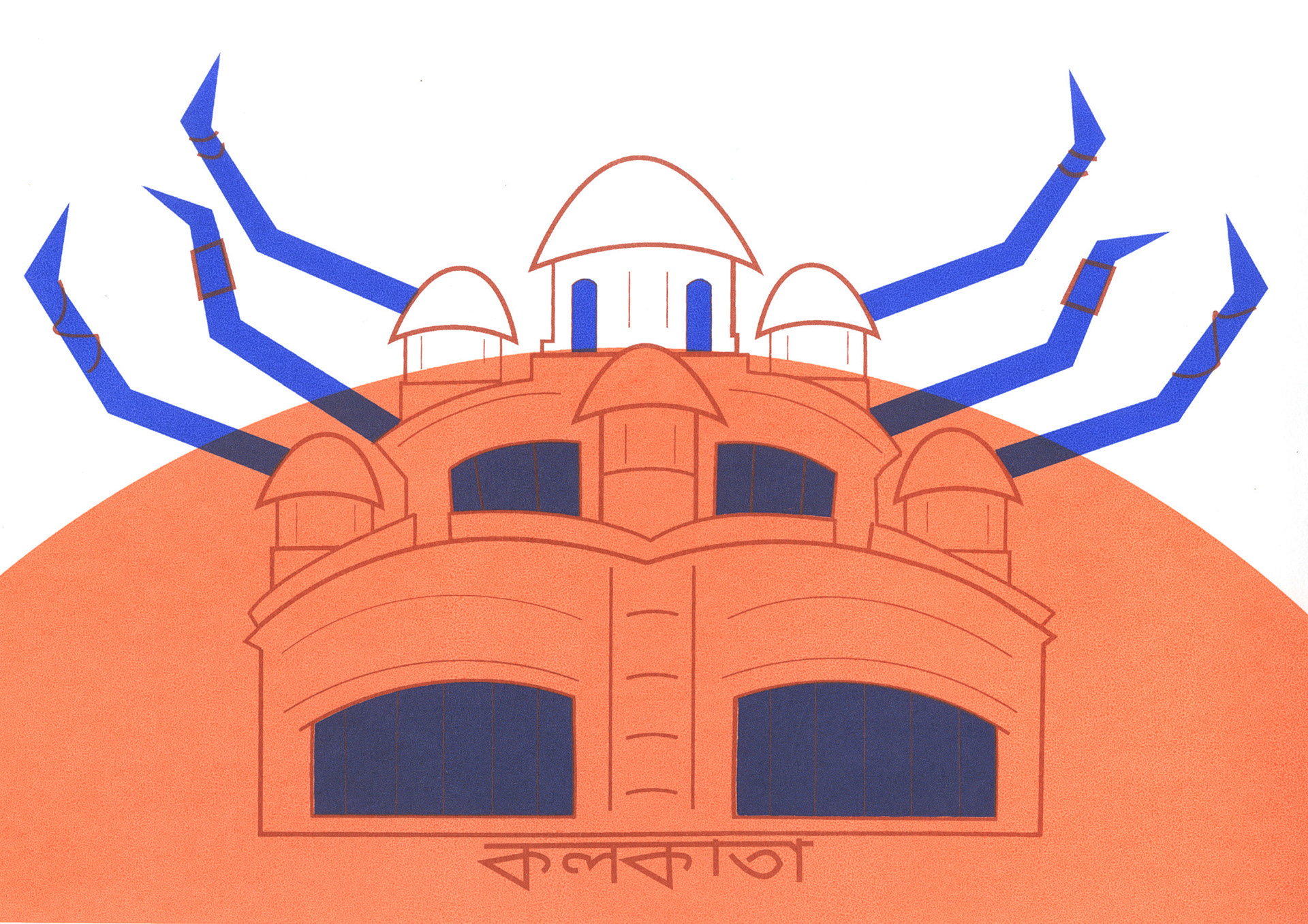 'Temple' - Medium: Screen-print