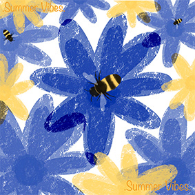 'Summer Vibes' - Pattern or Print - Medium: Procreate