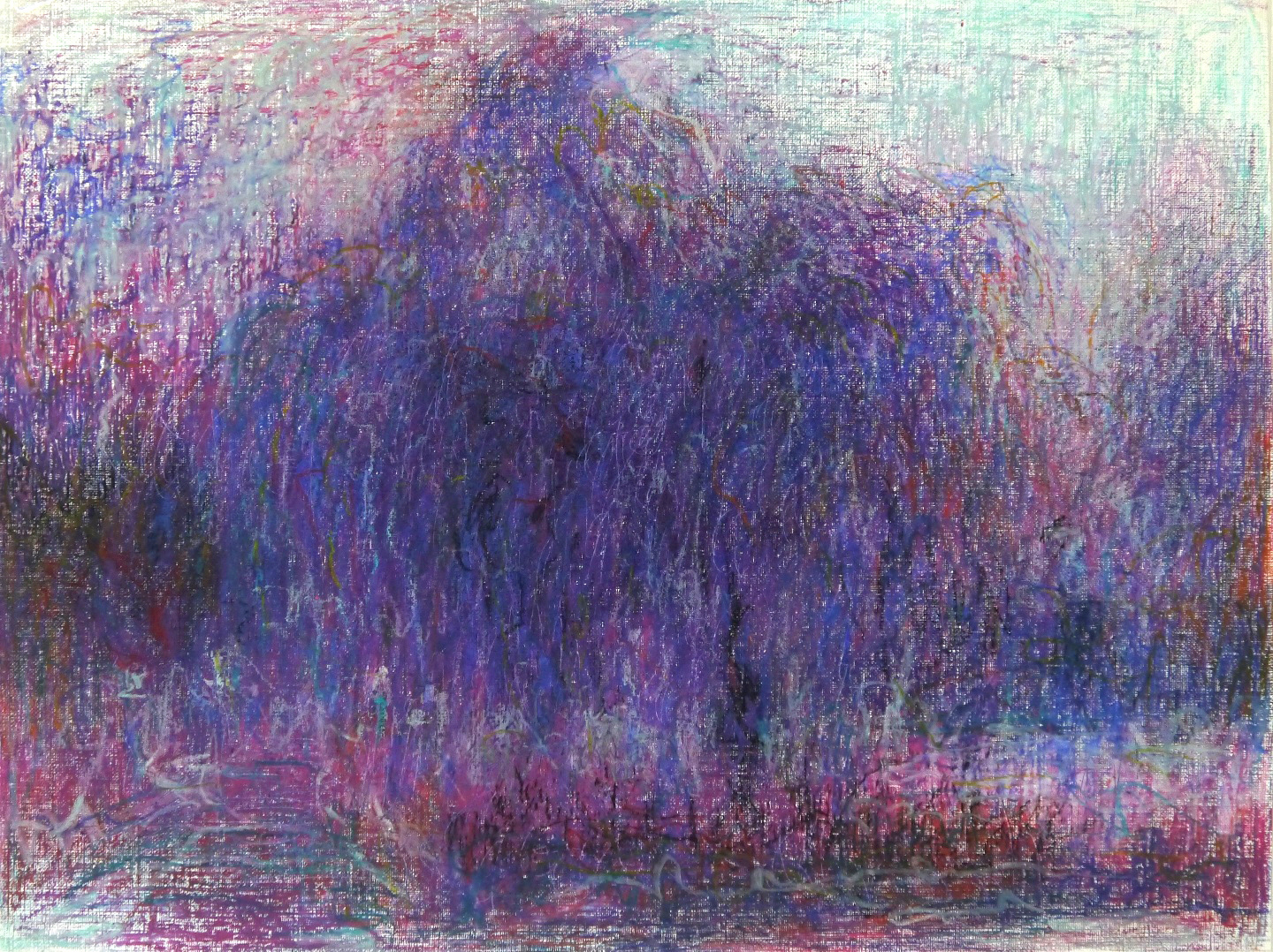 버드나무 시리즈, 30x40cm,oil pastel,2019