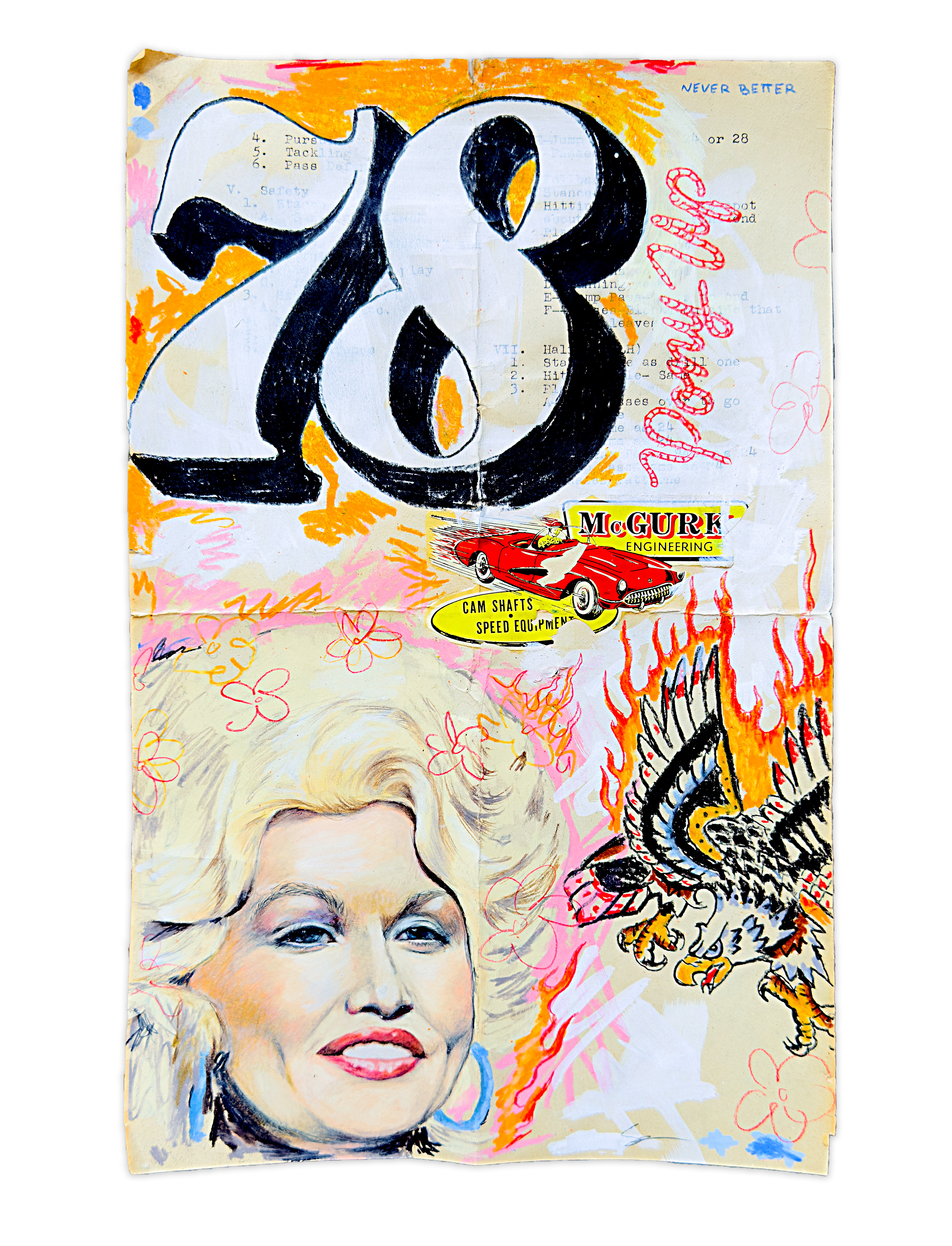 PONY UP / NEVER BETTER | COLORED PENCIL + ACRYLIC PAINT