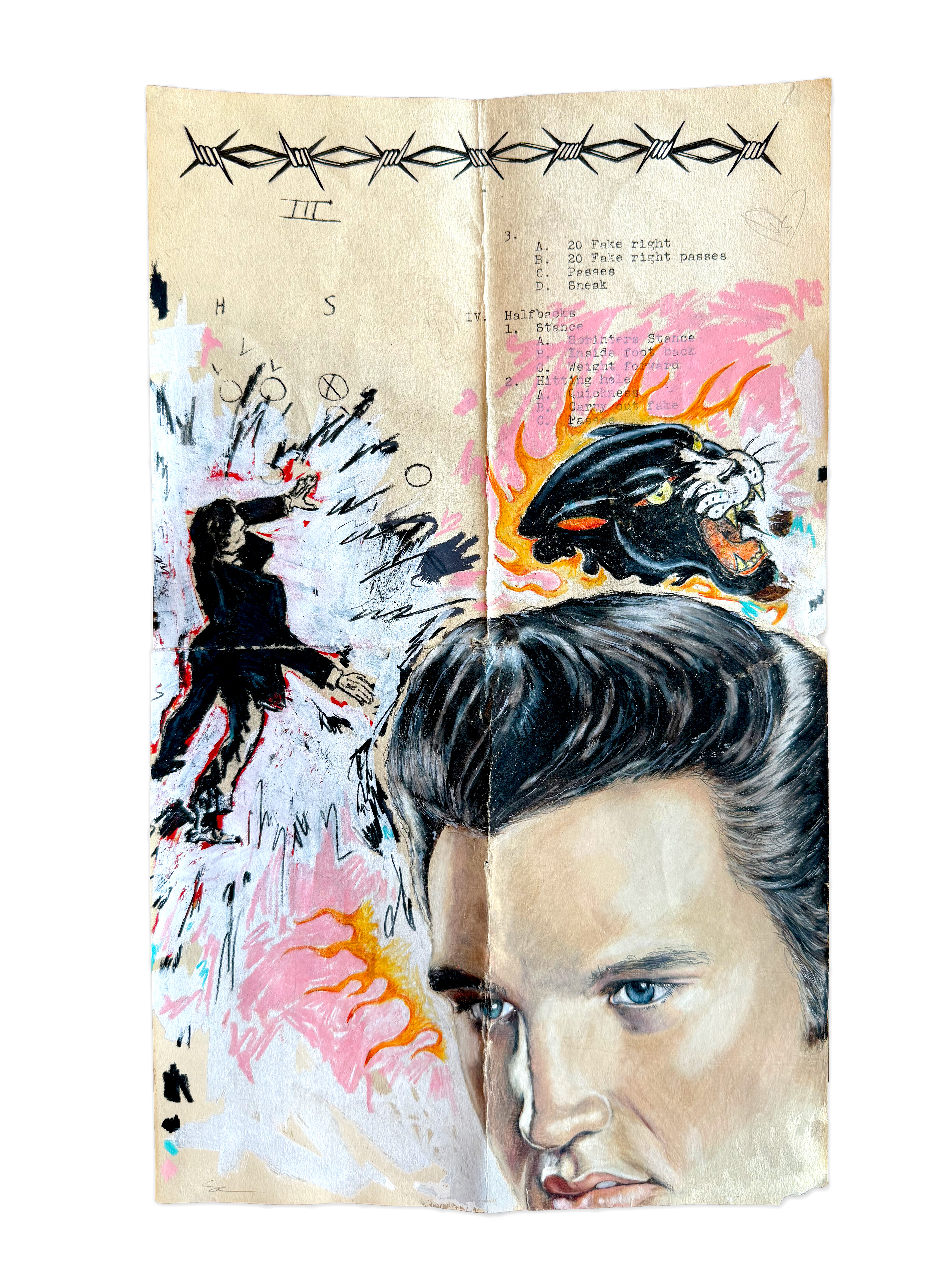 BLOODKNOT | 2025 | COLORED PENCIL + INK + ACRYLIC PAINT