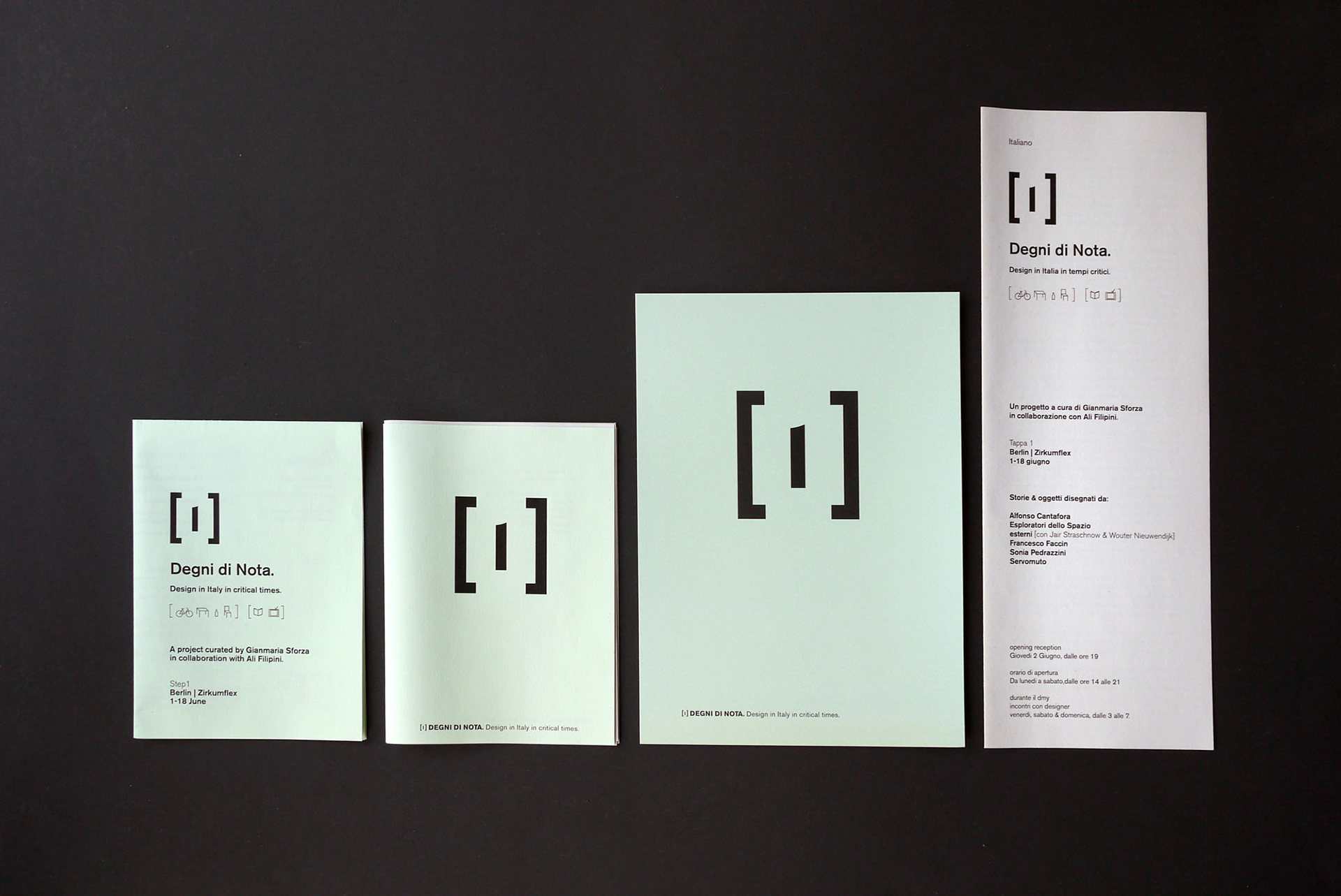 Invitation, booklet, documentation for the exhibition "Degni di Nota" - 2011