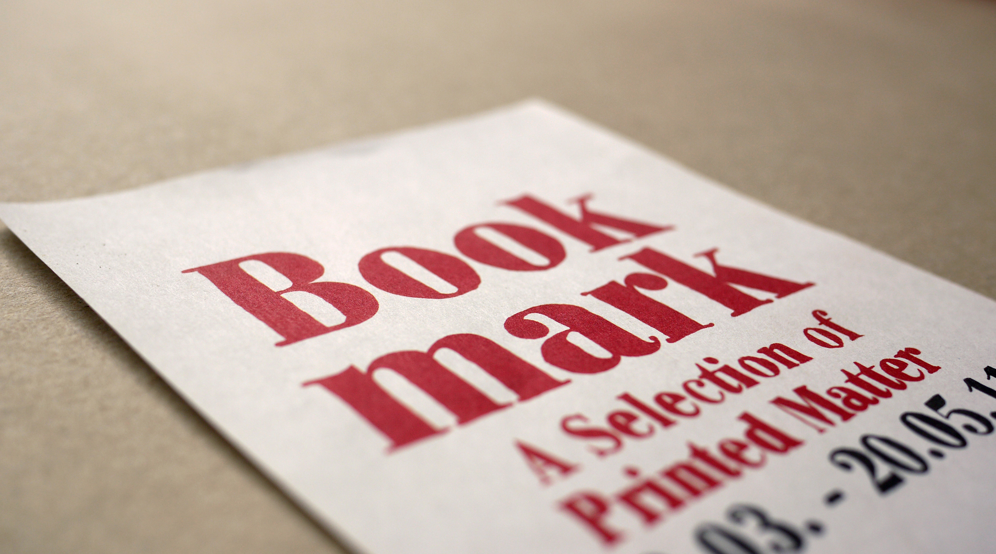 Close-up documentation for "Bookmark"