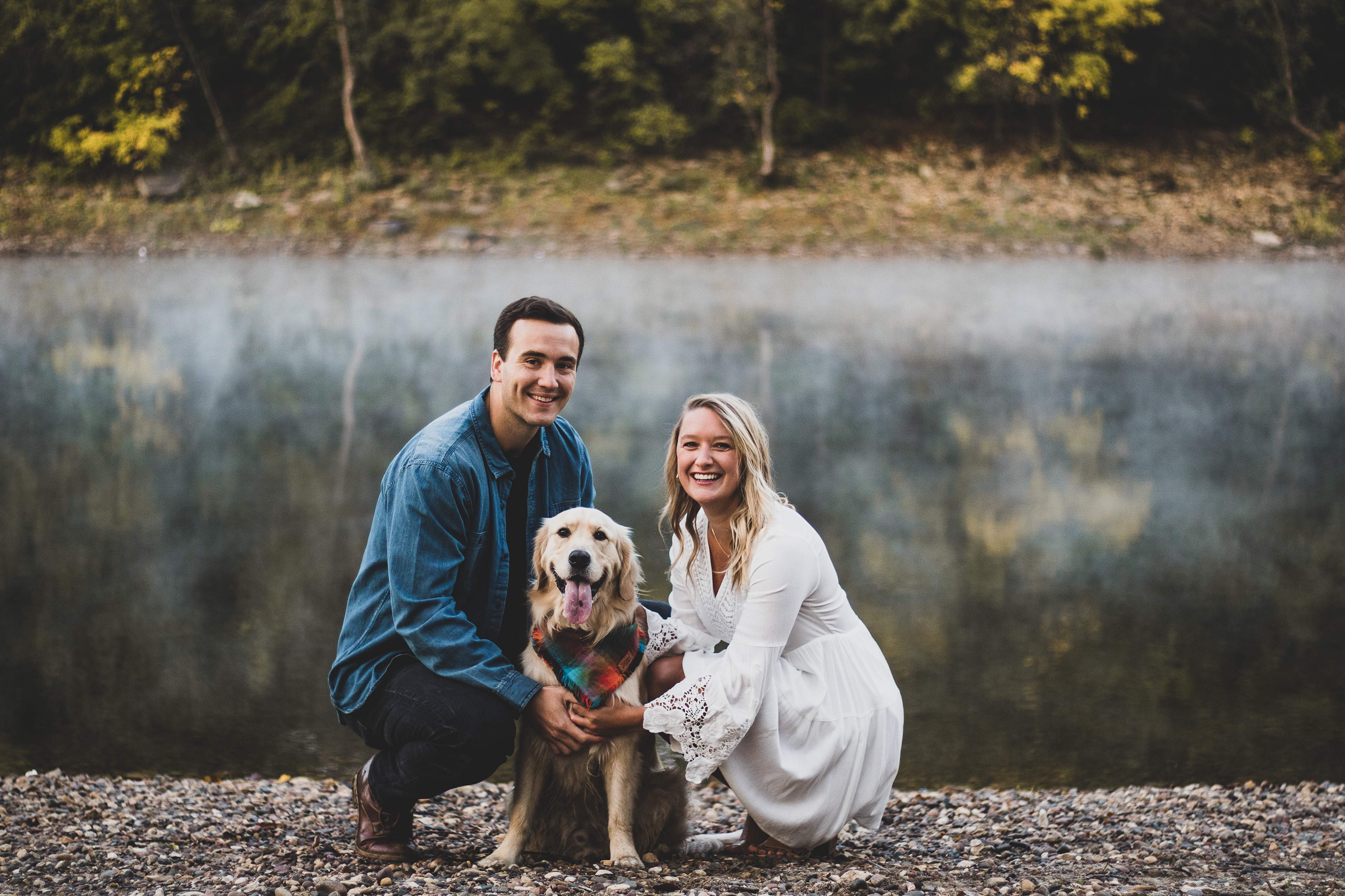 dog friendly Hidden Fall Engagement Session