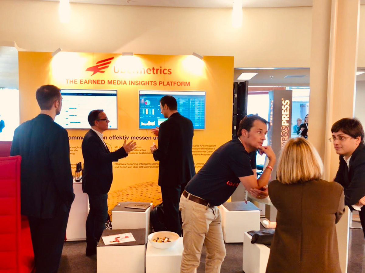 Stand design for Ubermetrics at Kommunikation Kongress 2018