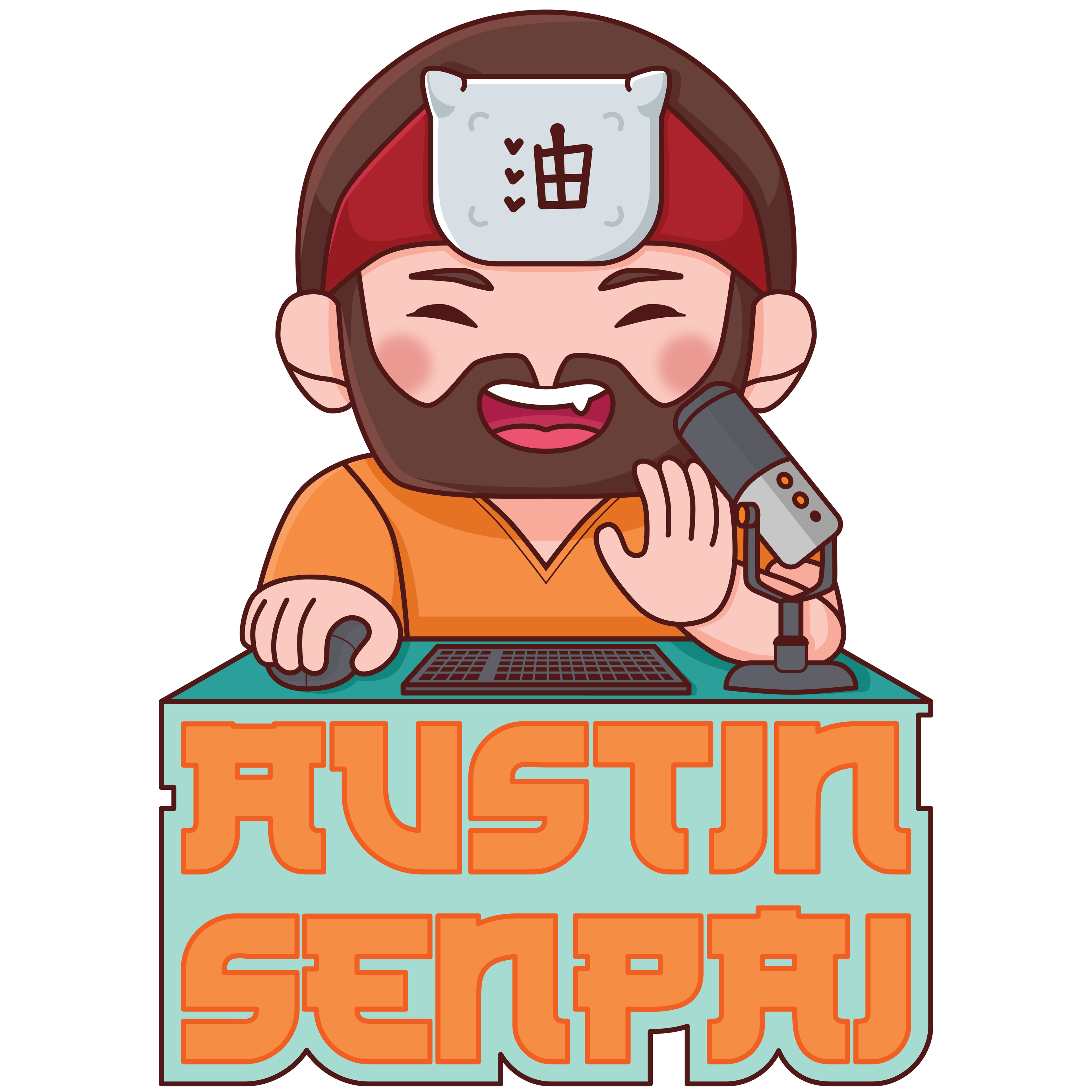 Austin Senpai vector illustration