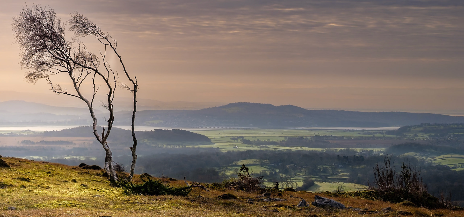 Looking from Whitbarrow over to Arnside on the Cumbrian coast