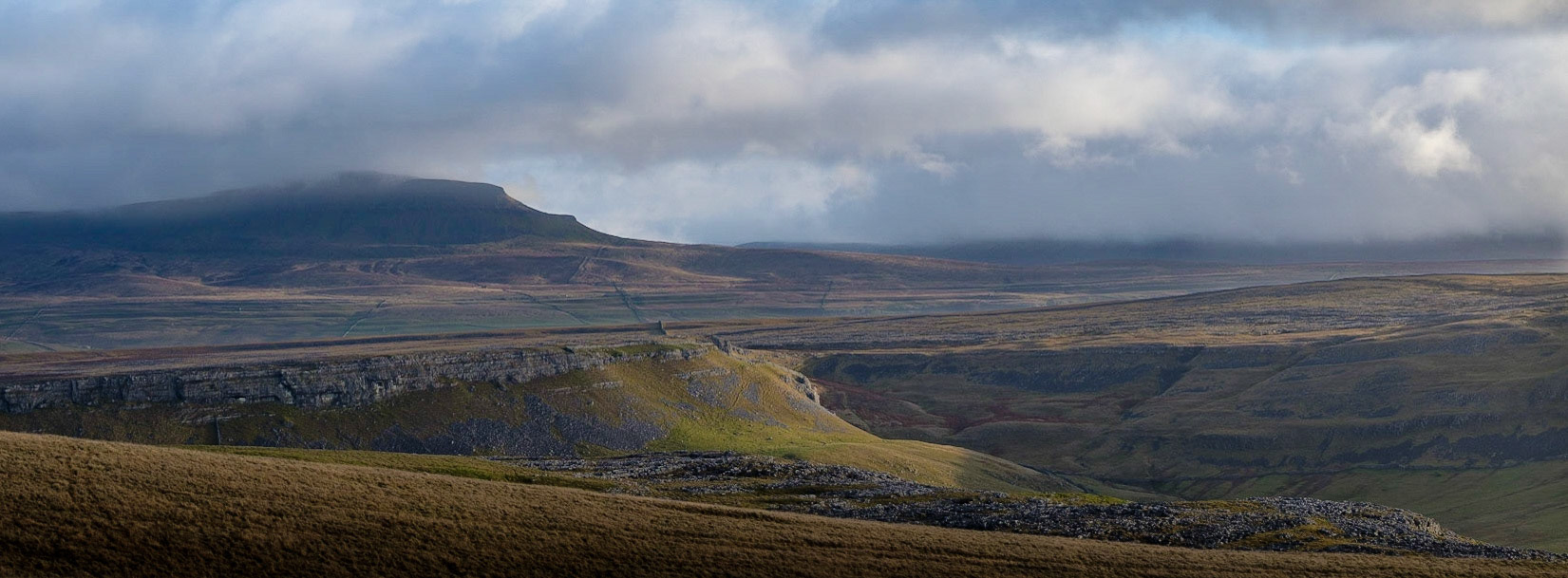 Moughton Scar and Pen-y-ghent