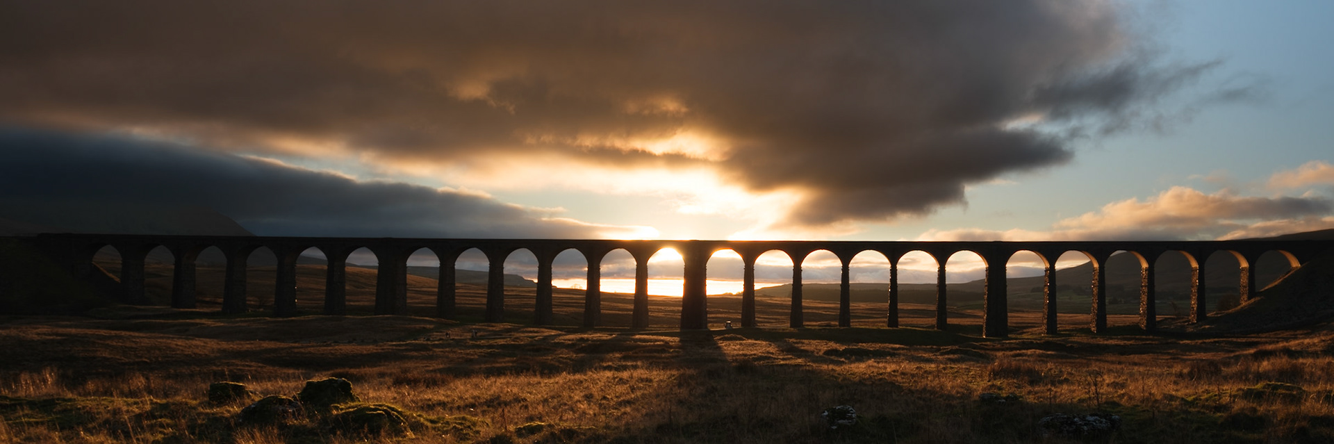 Ribblehead Viaduct in a winters evening