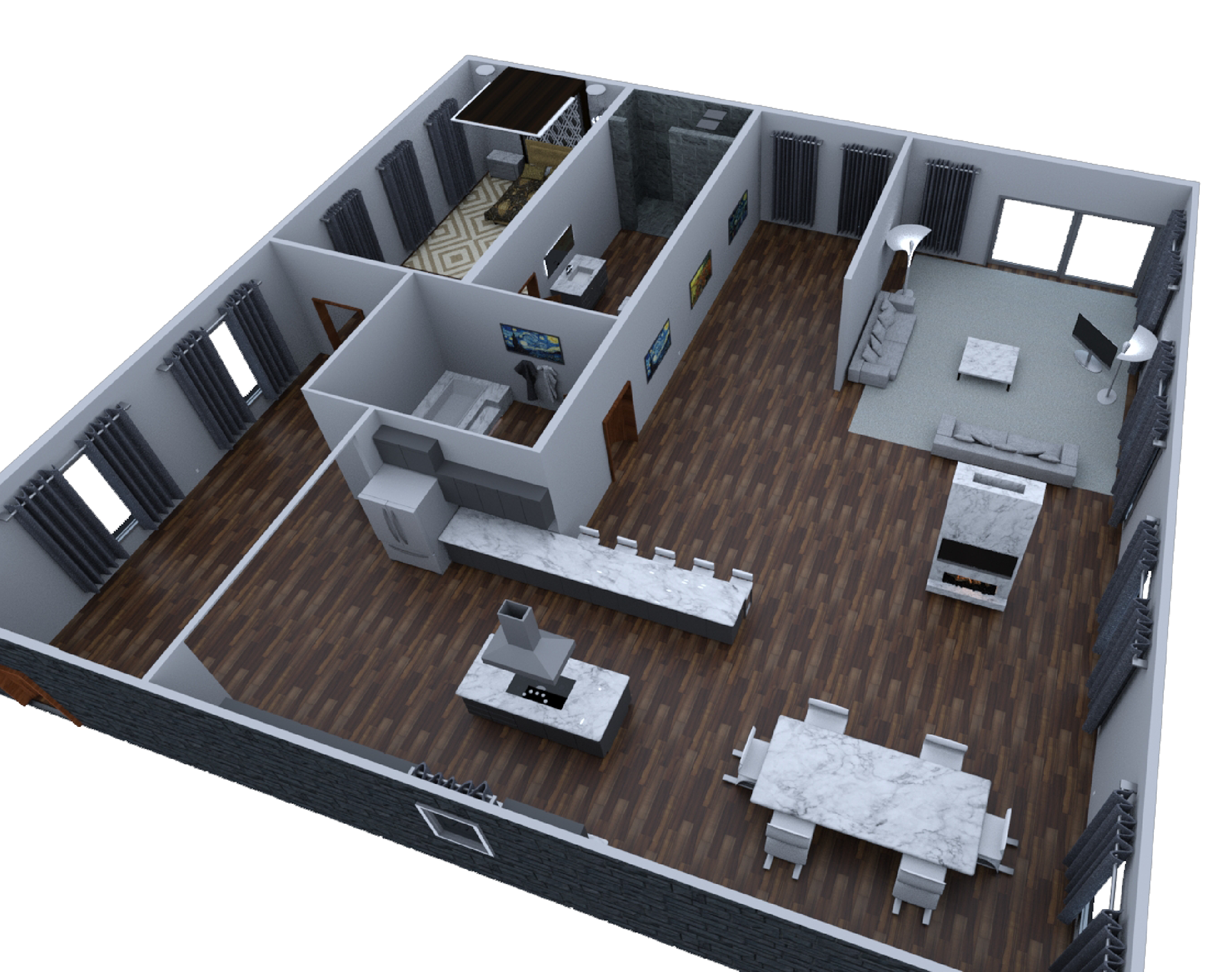 Aerial View of Villa