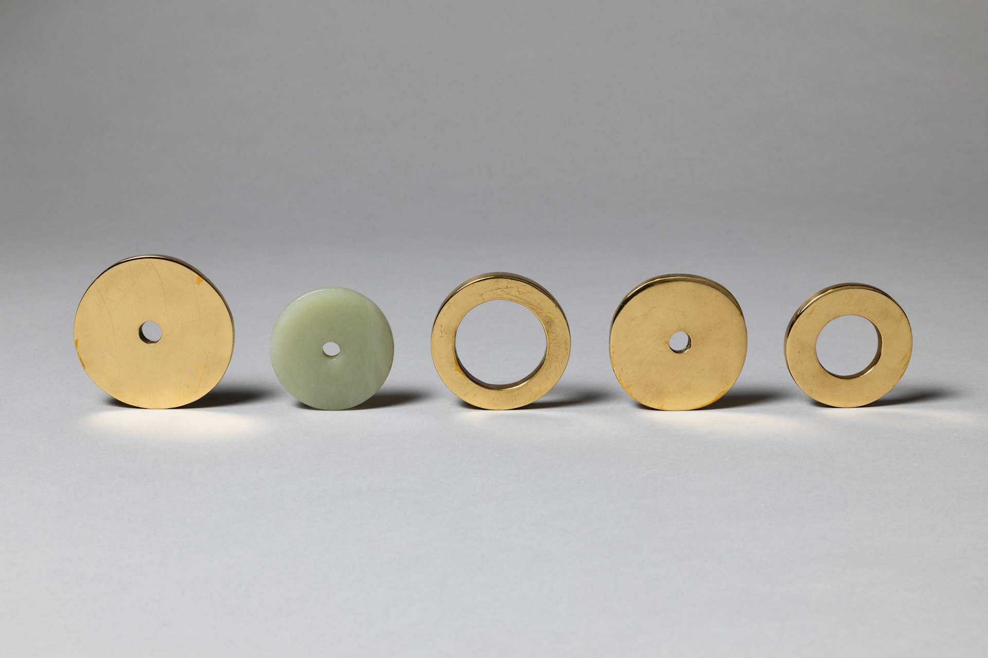 Richard Pousette-Dart, 'Four brass rings and one jade ring', n.d. (pre-1966), © Kettle’s Yard, University of Cambridge
