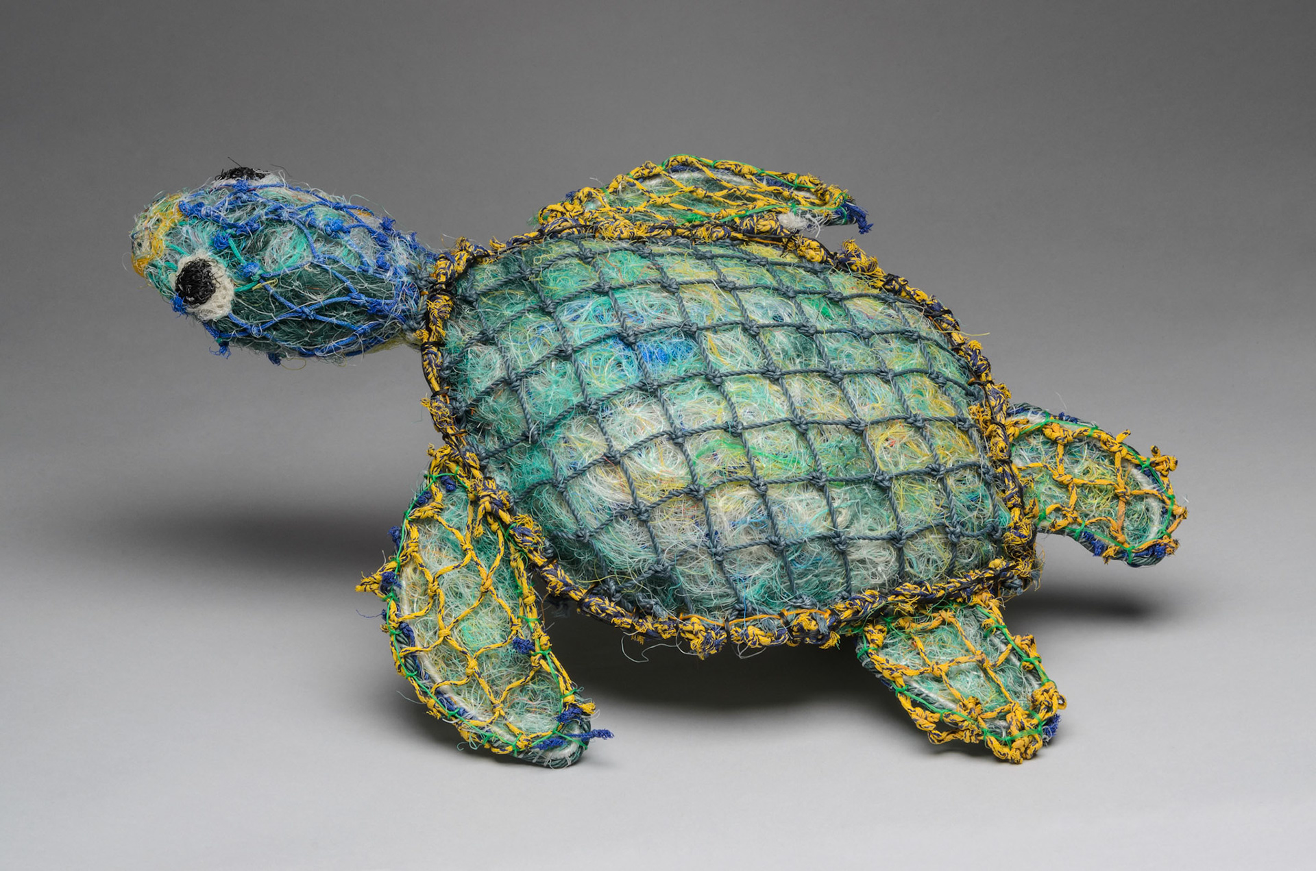 2017.55, ghost net turtle sculpture 'Bee Dee' made by Florence Gutchen, 2016, © Museum of Archaeology and Anthropology, University of Cambridge