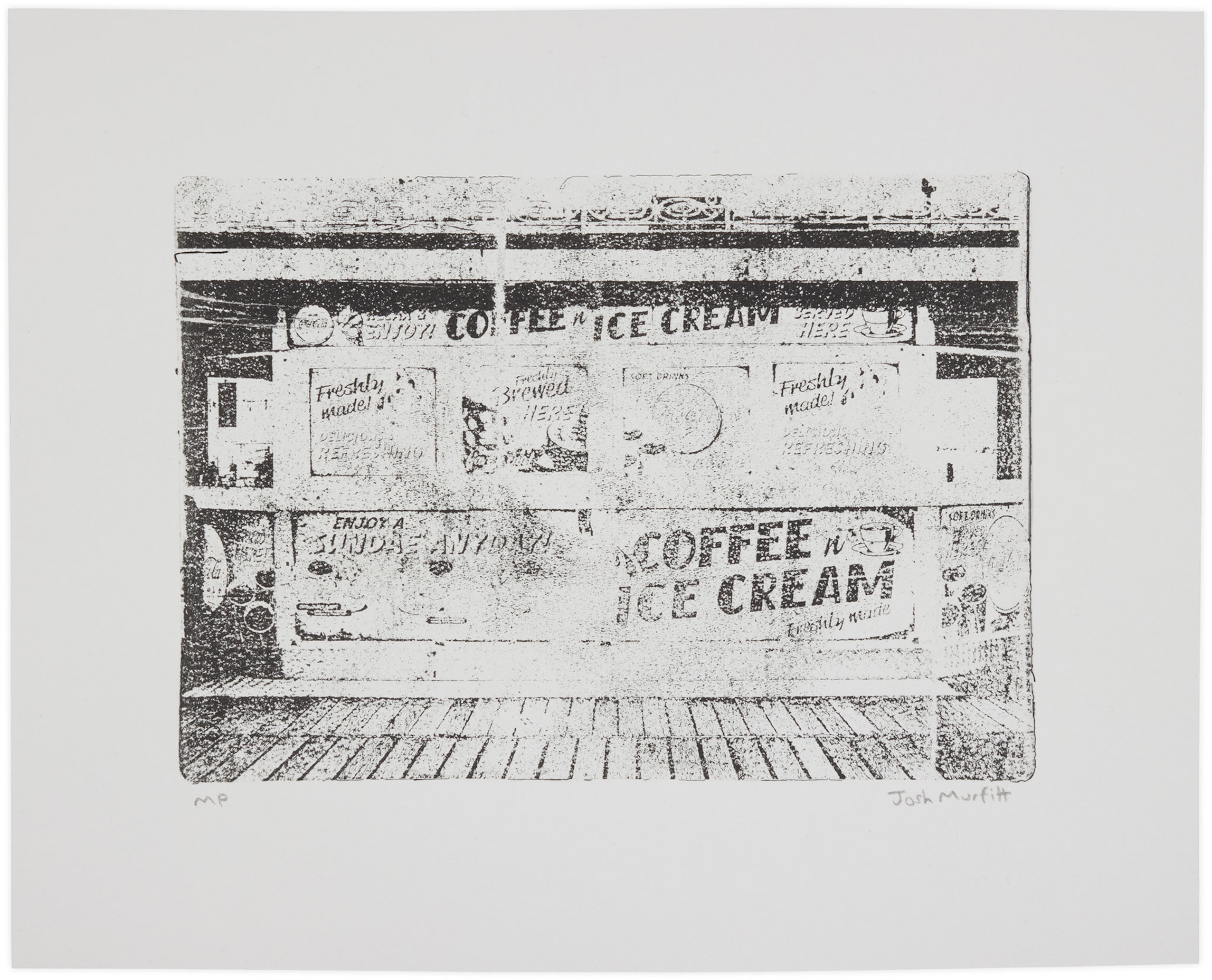 'Coffee 'n' Ice Cream', 25 x 20 cm on Awagami Bamboo 170gsm