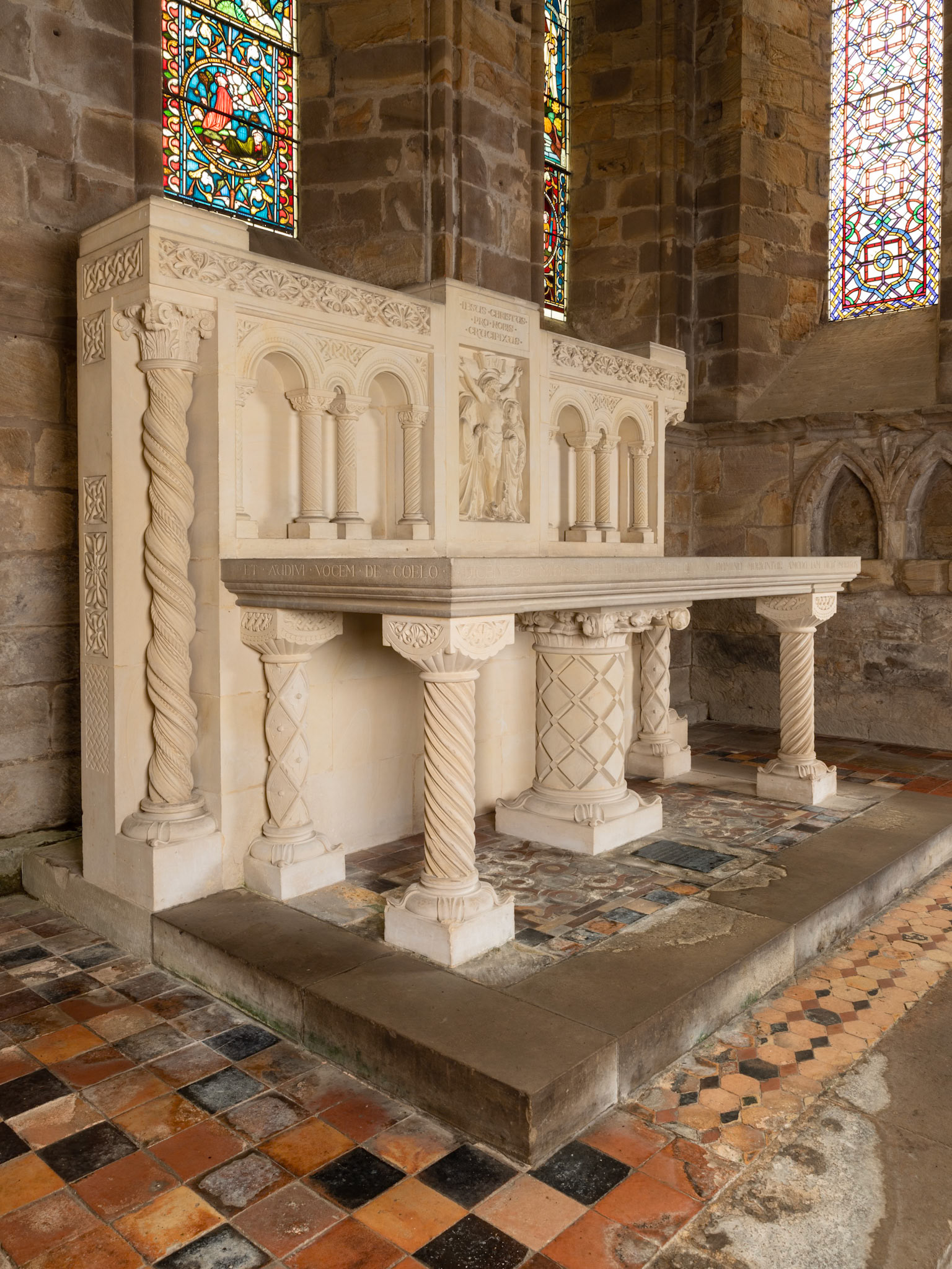 Memorial Altar to Cadogan Hodgson Cadogan, by George Walker Milburn (1844–1941)  and Messrs Hicks & Charlewood, Brinkburn Priory, Northumberland, © Historic England Archive