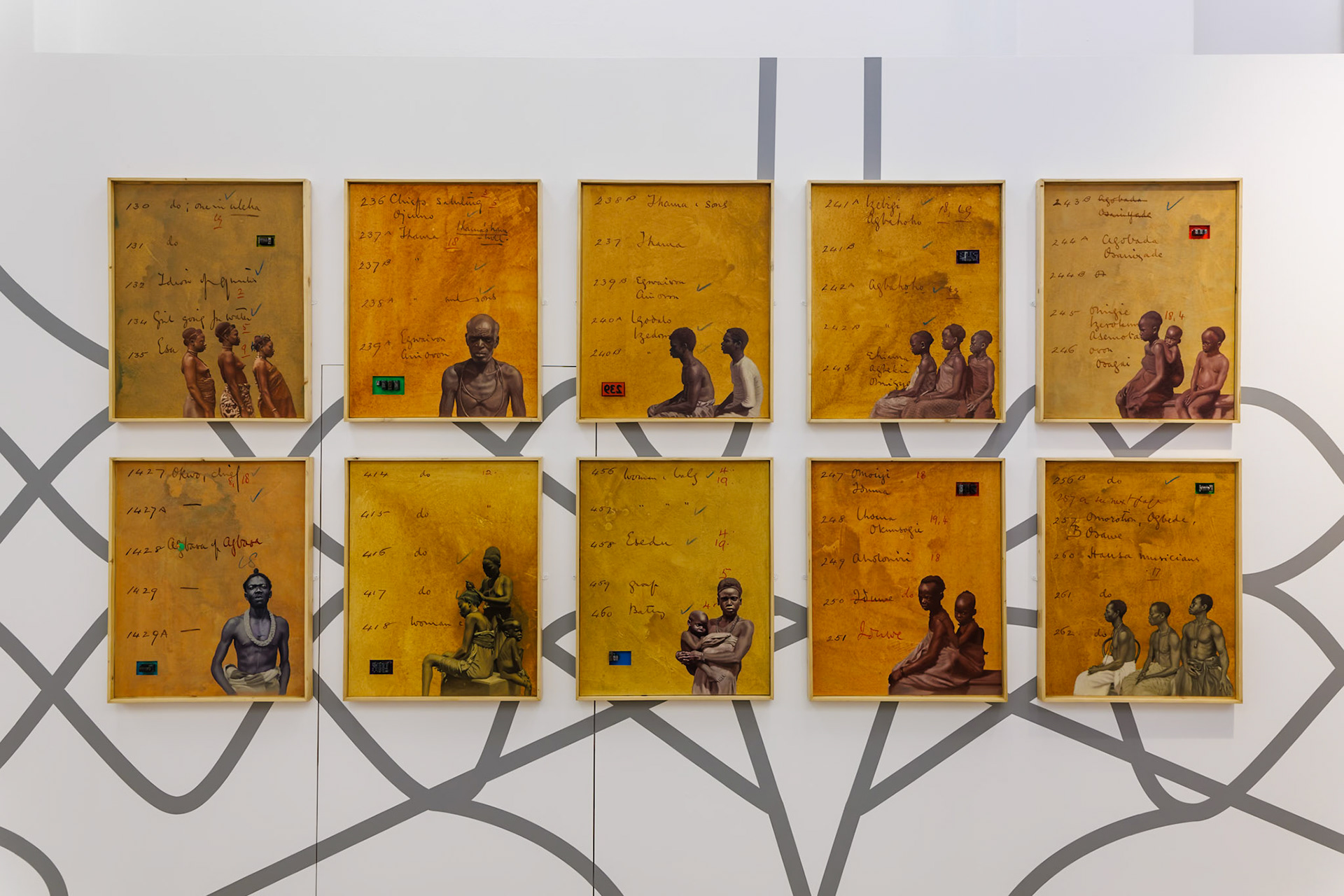 Works by Kelani Abass, [Re:]Entanglements: Colonial Collections in Decolonial Times, 2021, Museum of Archaeology and Anthropology, University of Cambridge
