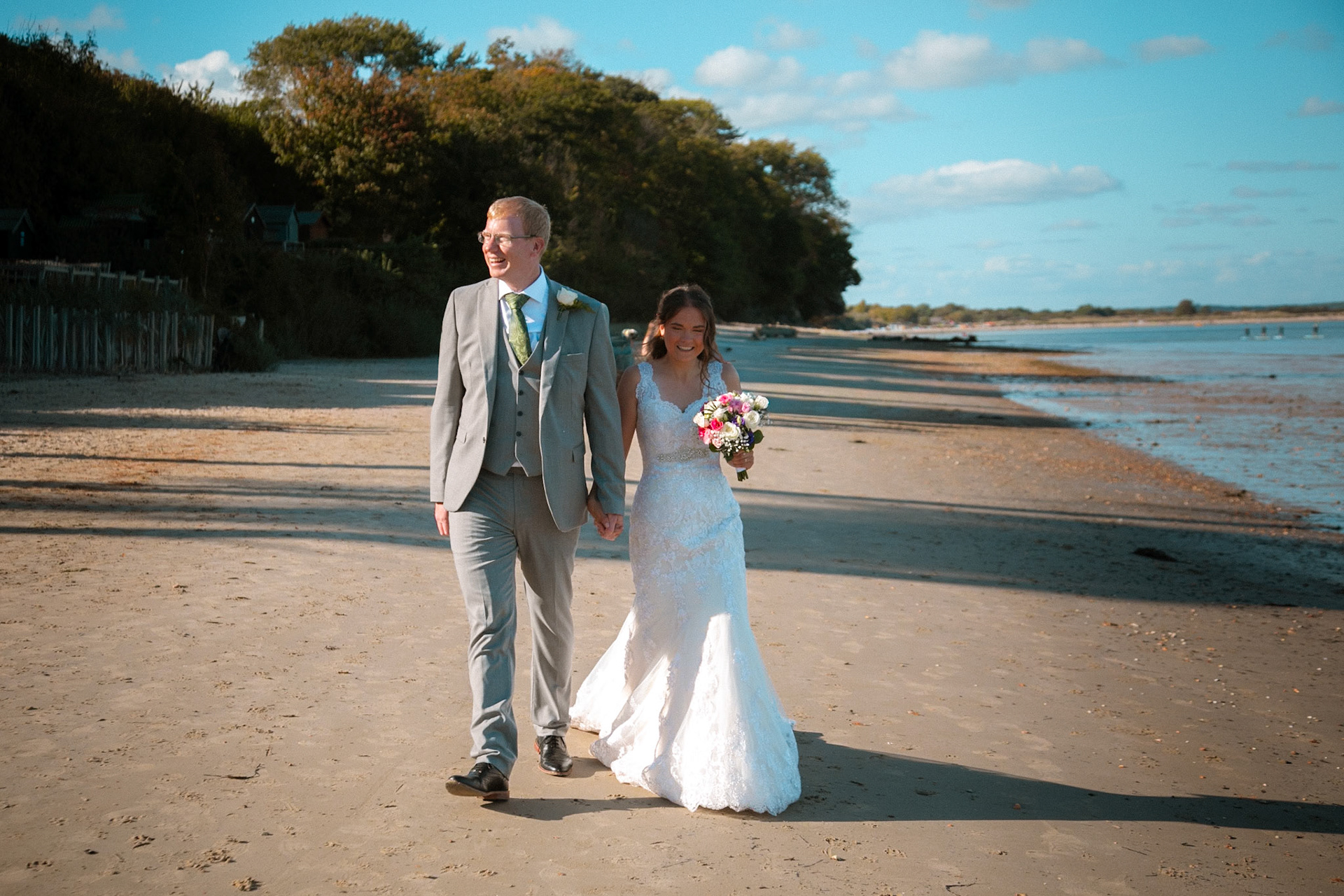 Mark and Rosies Wedding Pictures taken on Studland Beach