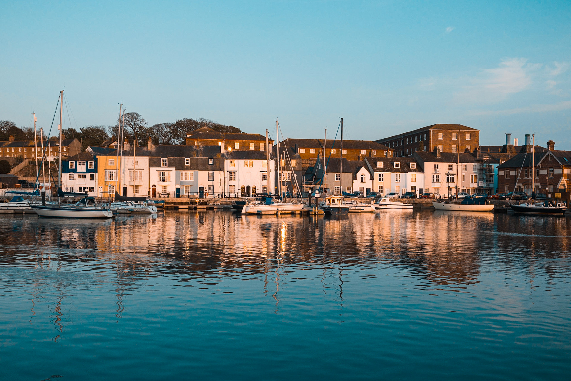 Weymouths's Famous colourful  harbour in Summer