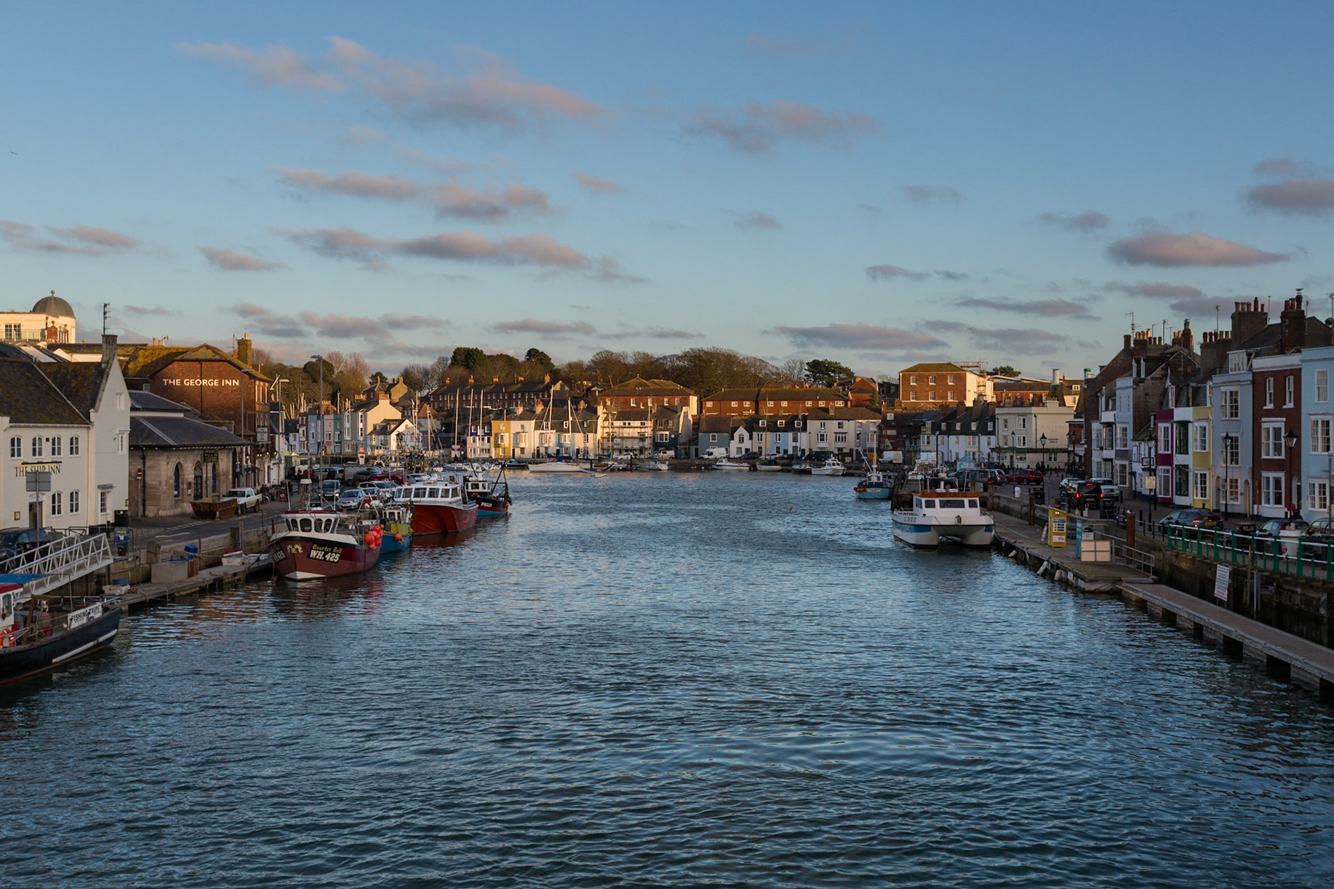 Weymouth Harbour in Dorset on a Winters Day