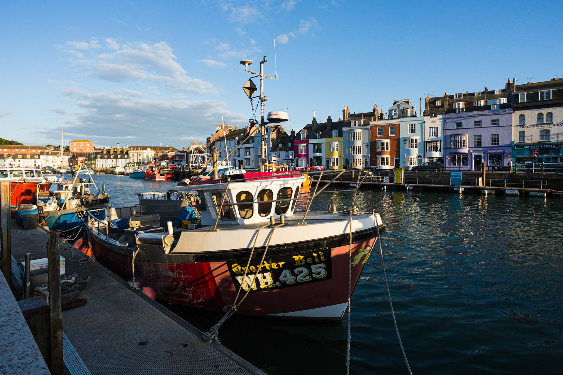 Weymouth harbour in early summer