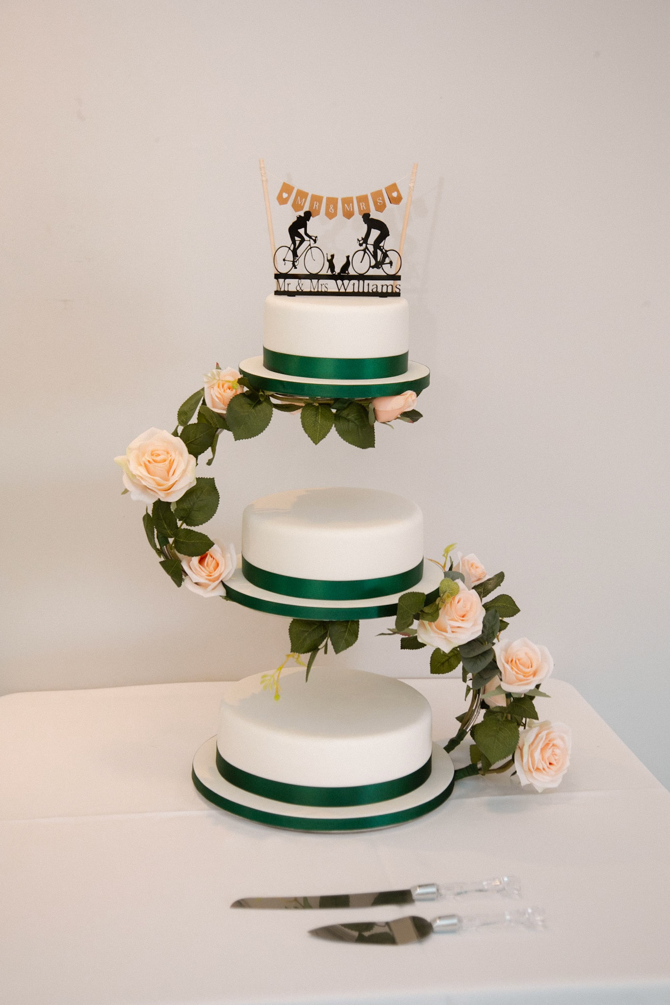 Mark and Rosemary celebrating with family and friends at their wedding reception at Bulbury Woods Golf Club in Dorset.