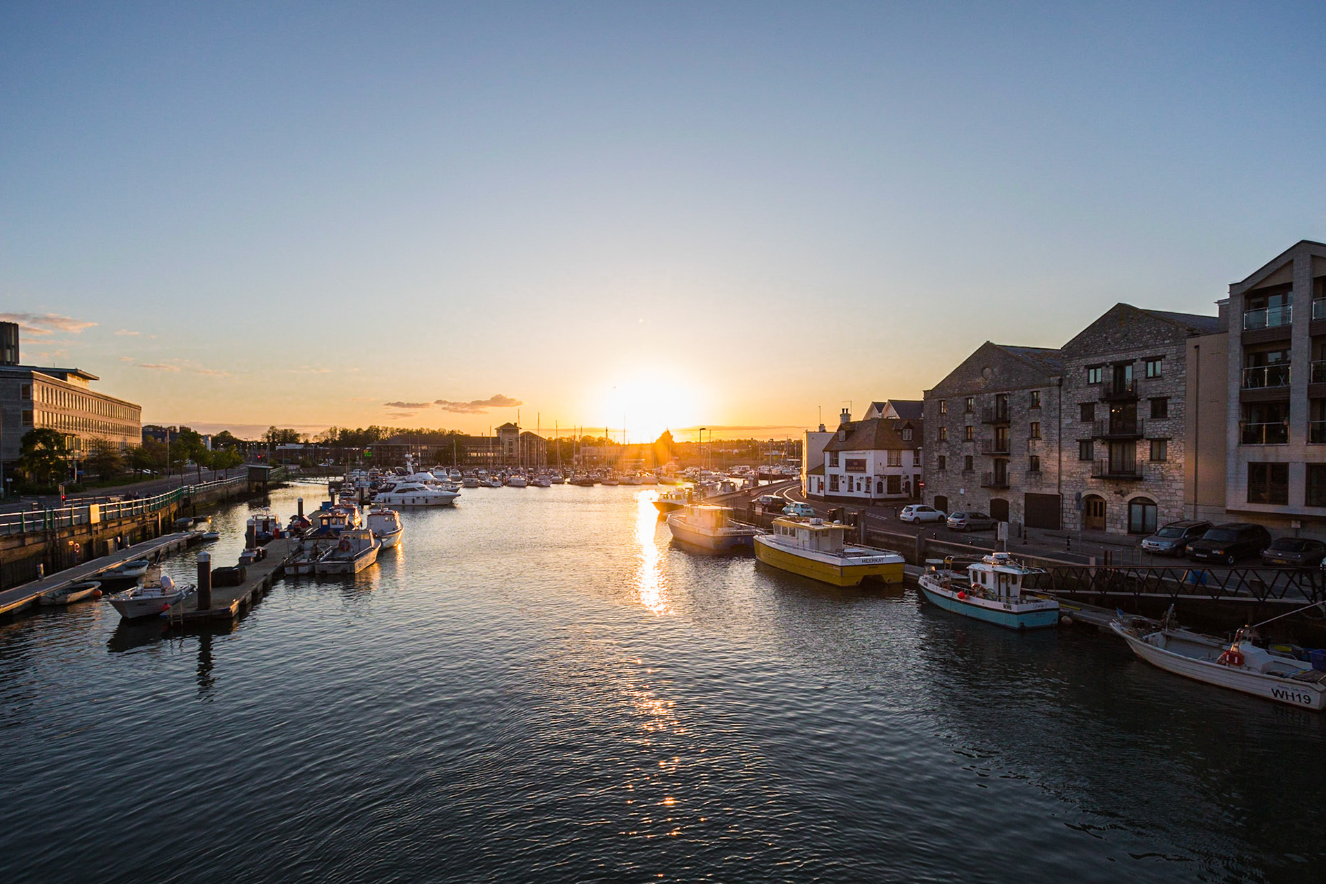 Weymouths's Famous colourful  harbour in Summer