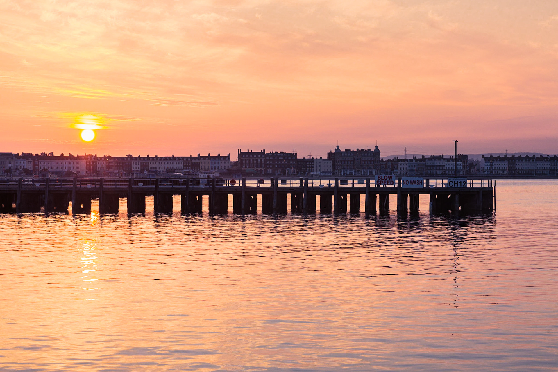 Weymouth's iconic harbour at Sunset