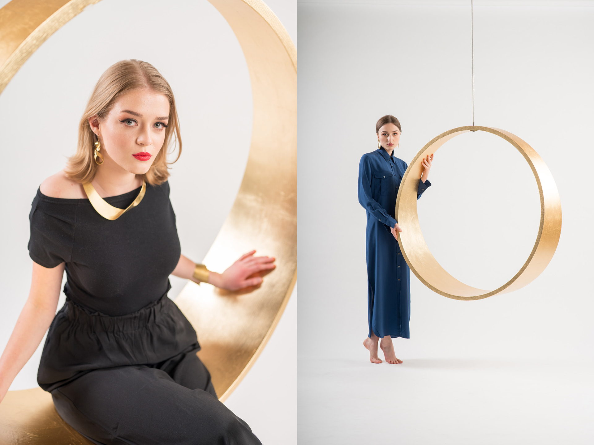 fotografia mebla z modelką