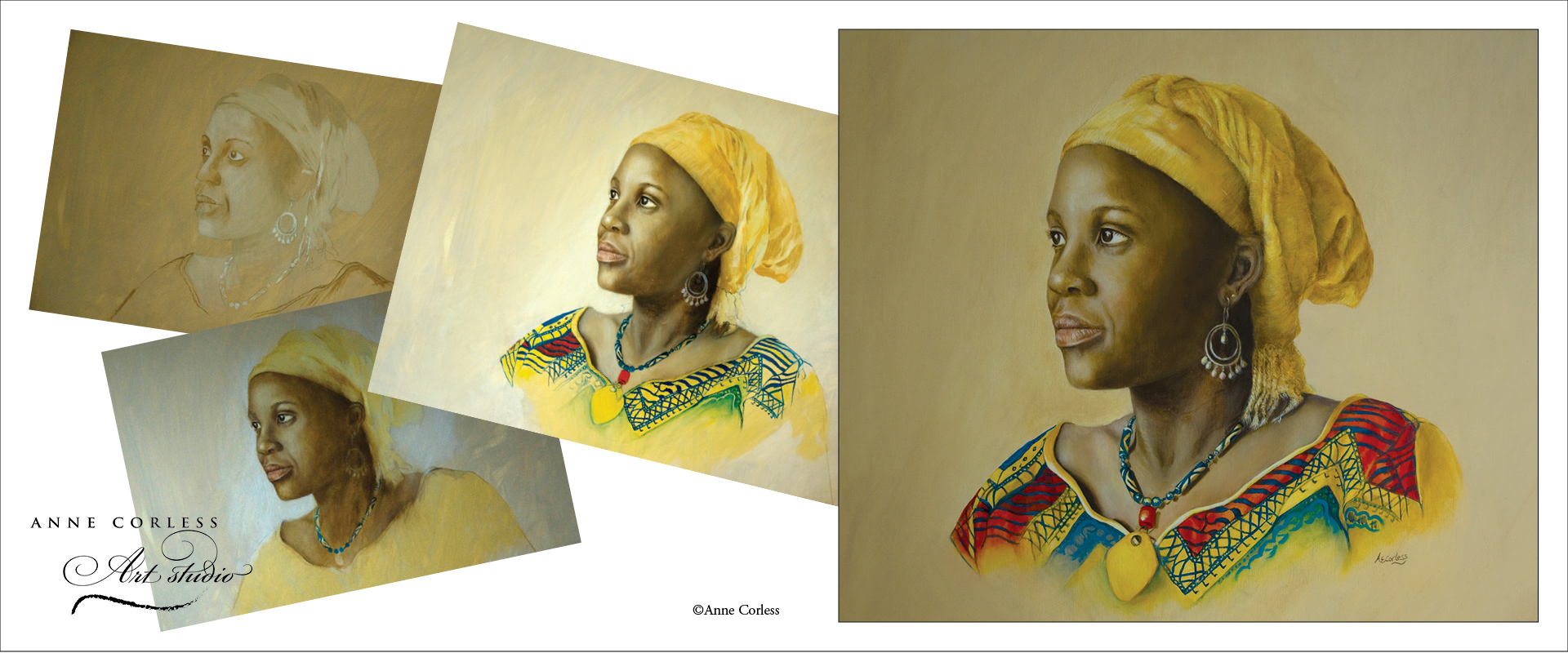 Portrait of Mercy.  Oil painting on canvas, life size.