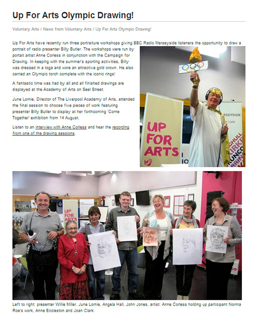 Teaching portraiture BBC Radio Merseyside.