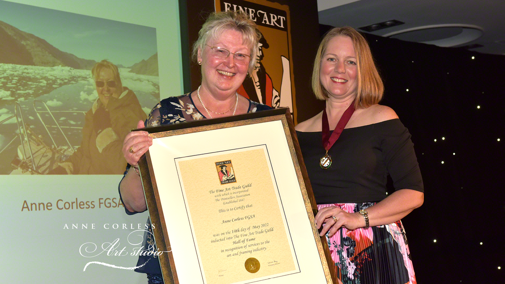 Anne Corless was honoured to be inducted into the Guild's Hall of Fame in May 2022.