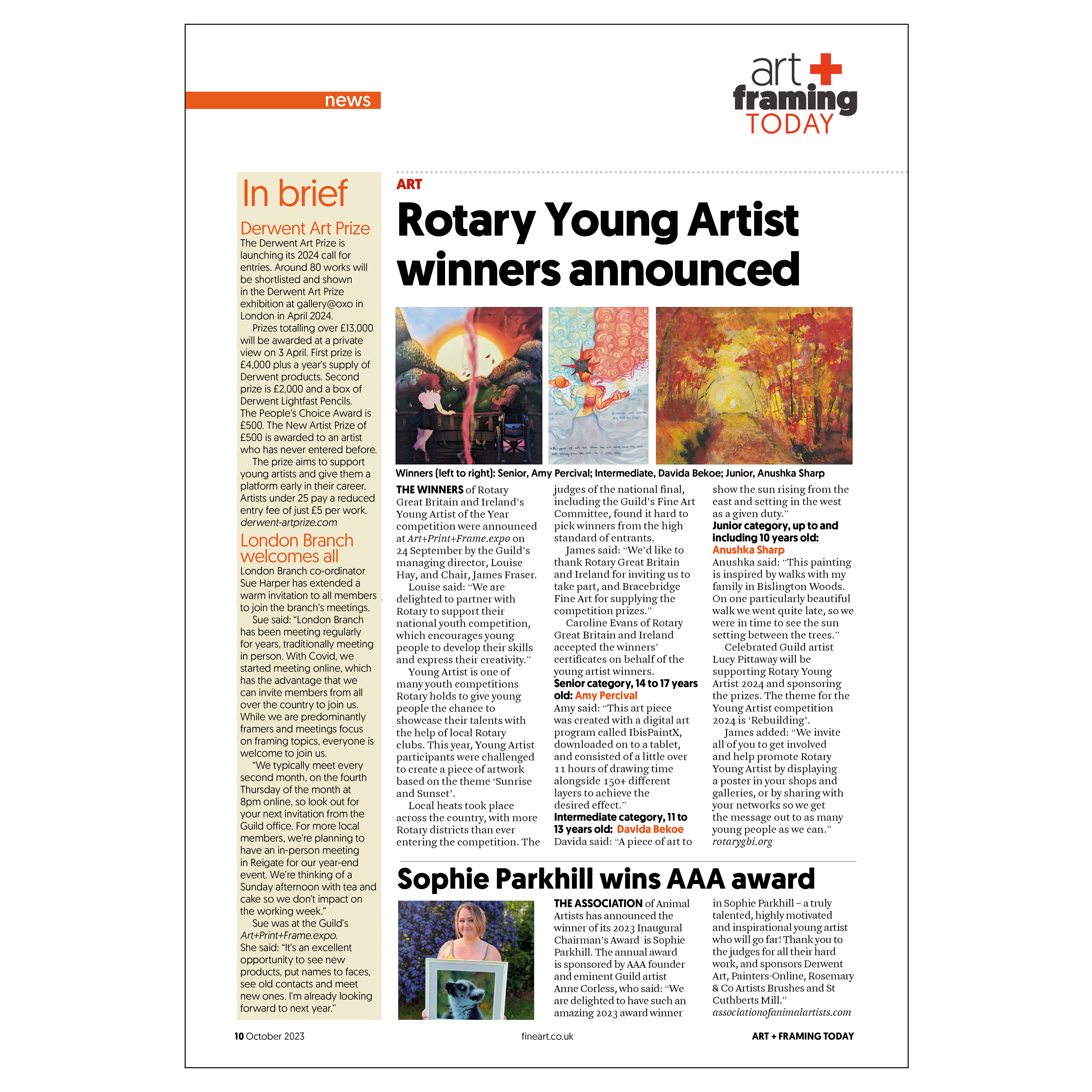 Sophie Parkhill - winner 2023