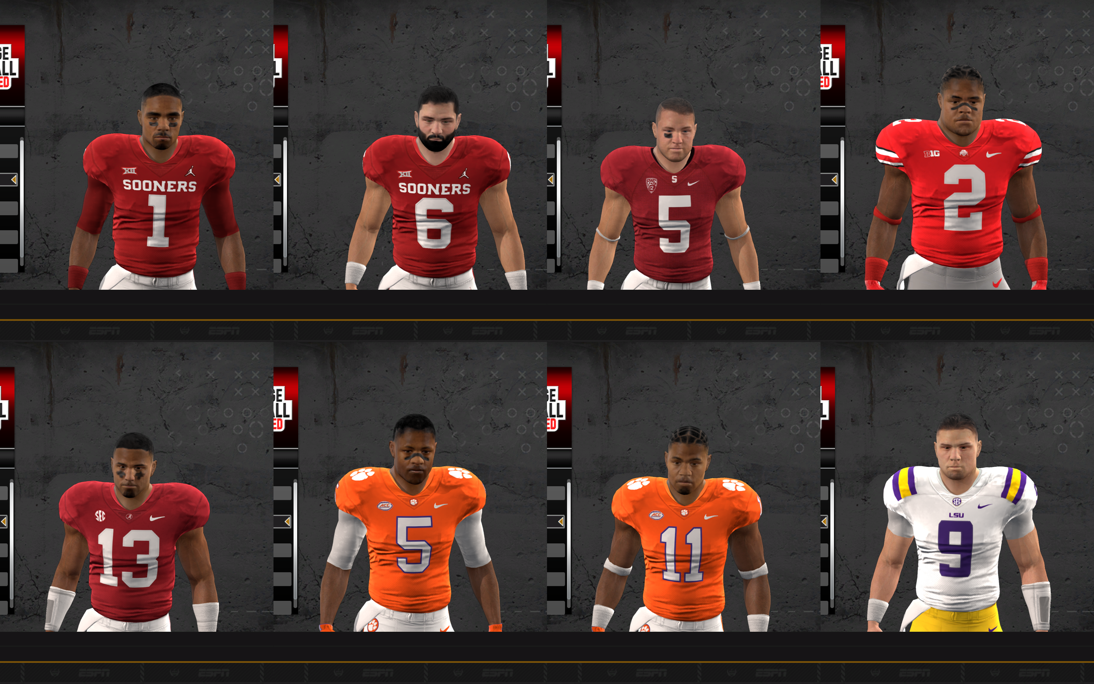 CFB Legends In Player Pool