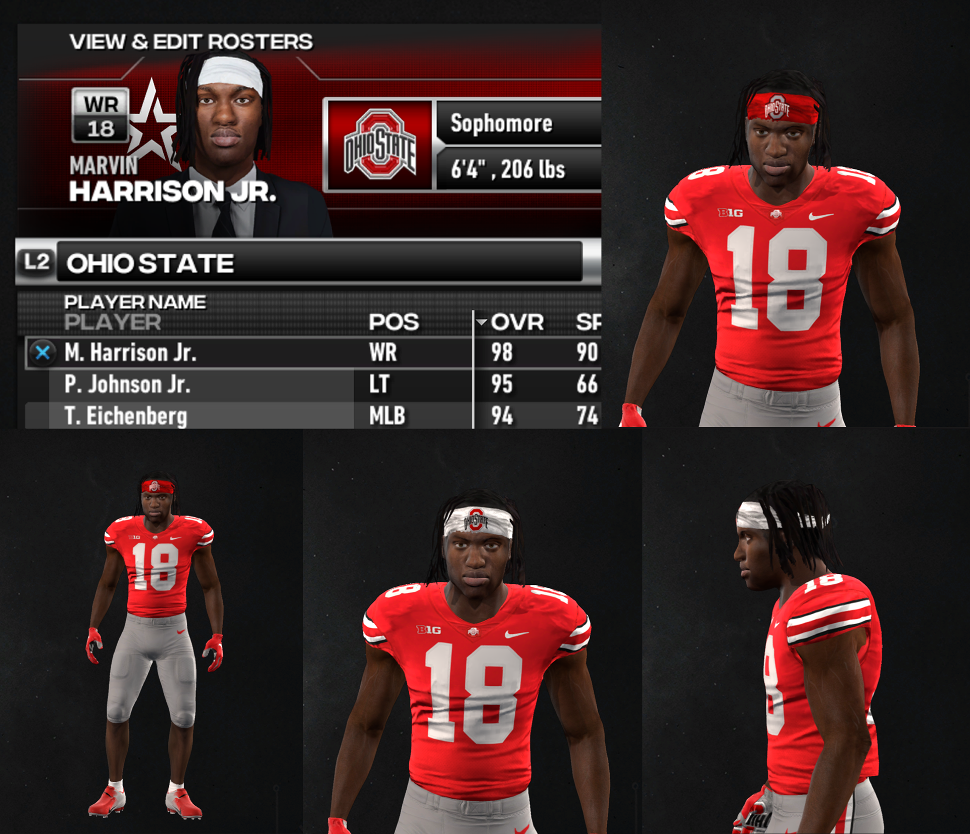 Marvin Harrison Jr. w/ Custom Portrait