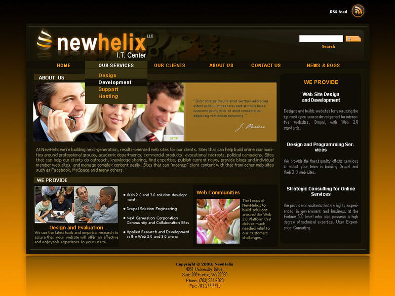Website concept implemented in Drupal