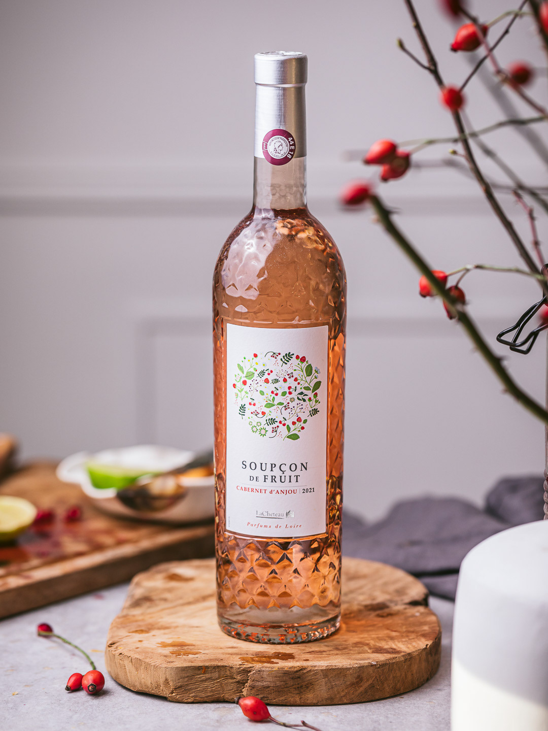 Photographie produit de bouteille de vin - rosé