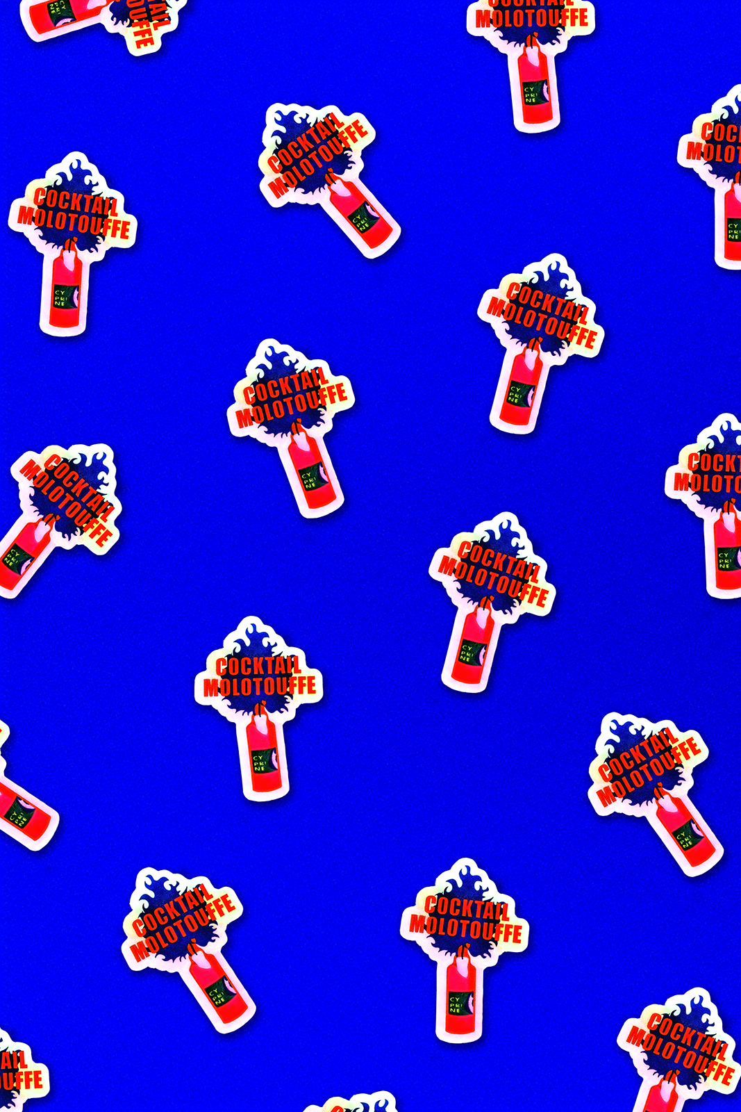 Shooting produit pour mes stickers " Cocktail molotouffe"