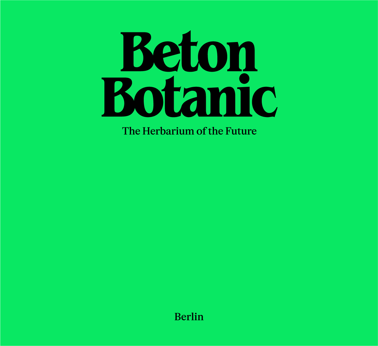 Beton Botanic Berlin Corporate Design