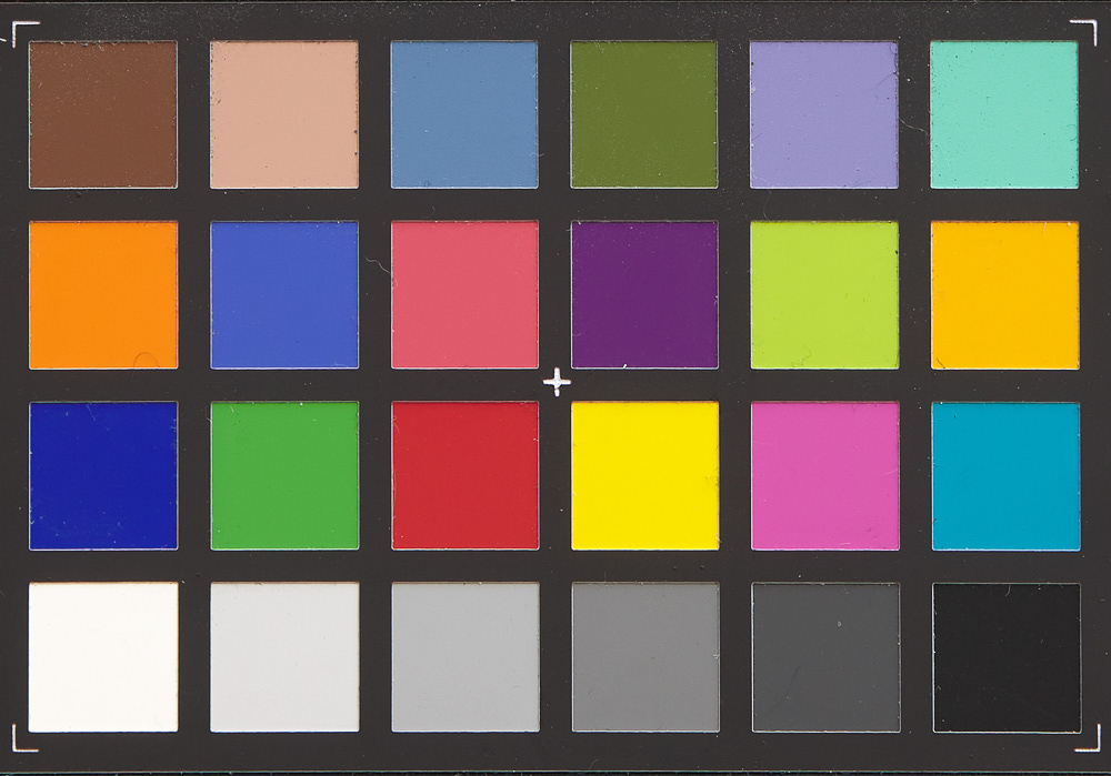 The X-Rite ColorChecker Passport target patches