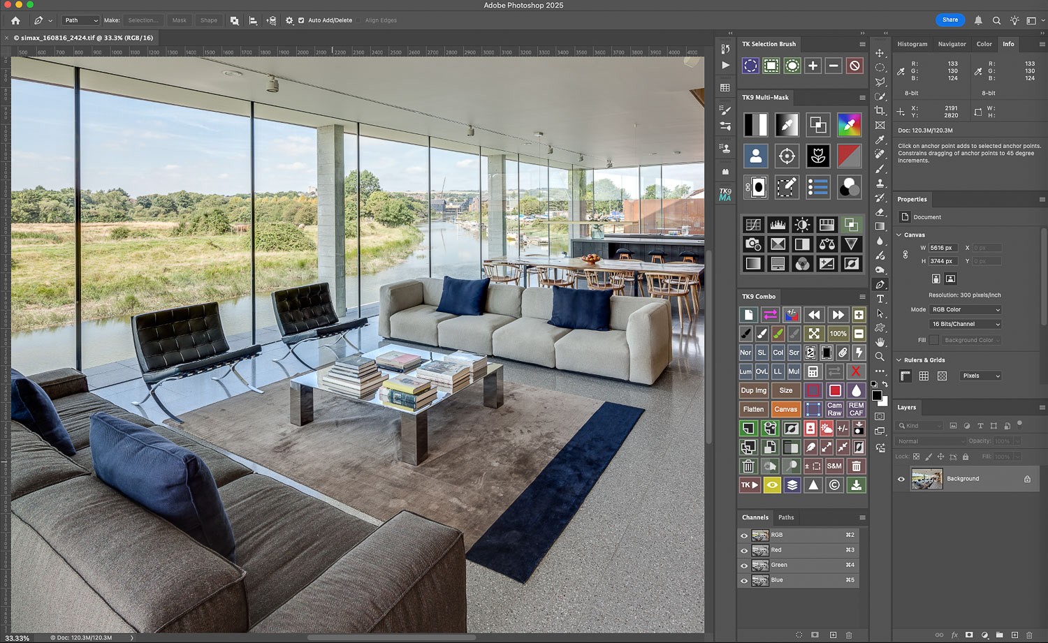 The TK9 plugin for Photoshop contains a super useful script located in the actions section of their Combo panel...