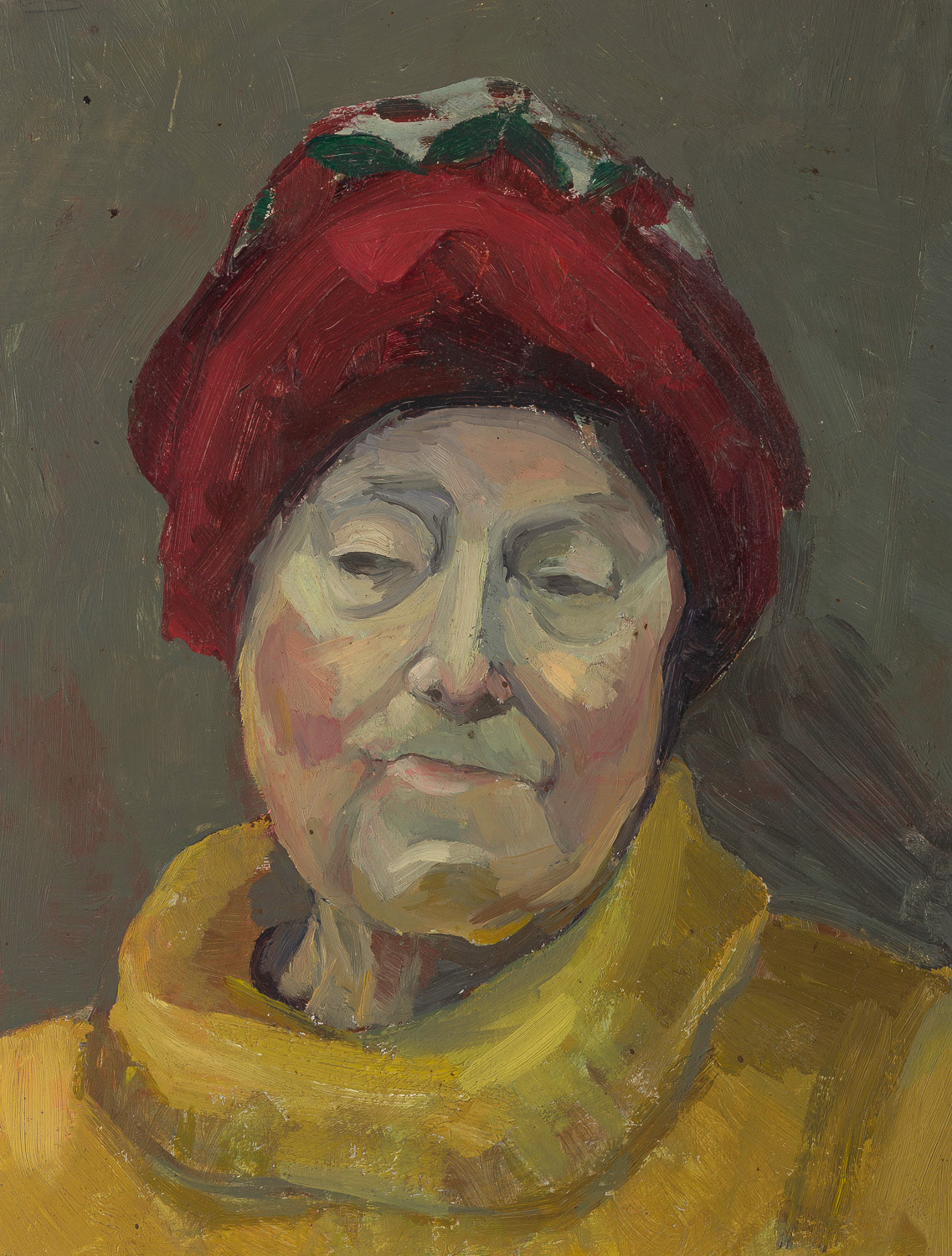 Oil on canvas portrait, artist unknown