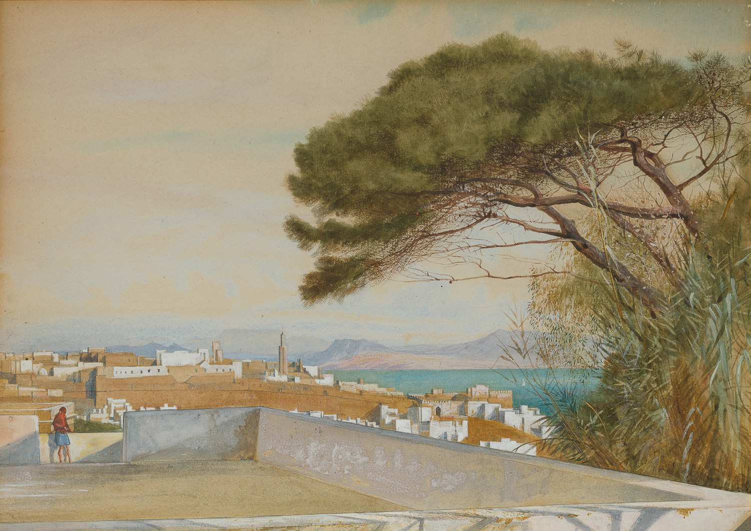 Tangiers, watercolour by George, Ninth Earl of Carlisle