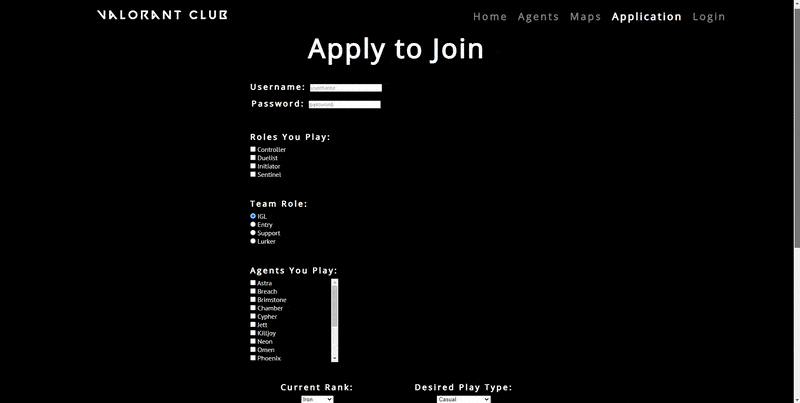 Registration Page