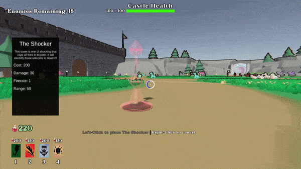 Lightning shooting at enemies