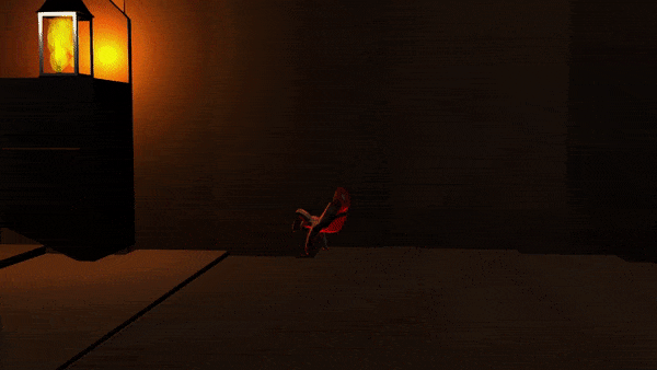 Example of climbing around on wall
