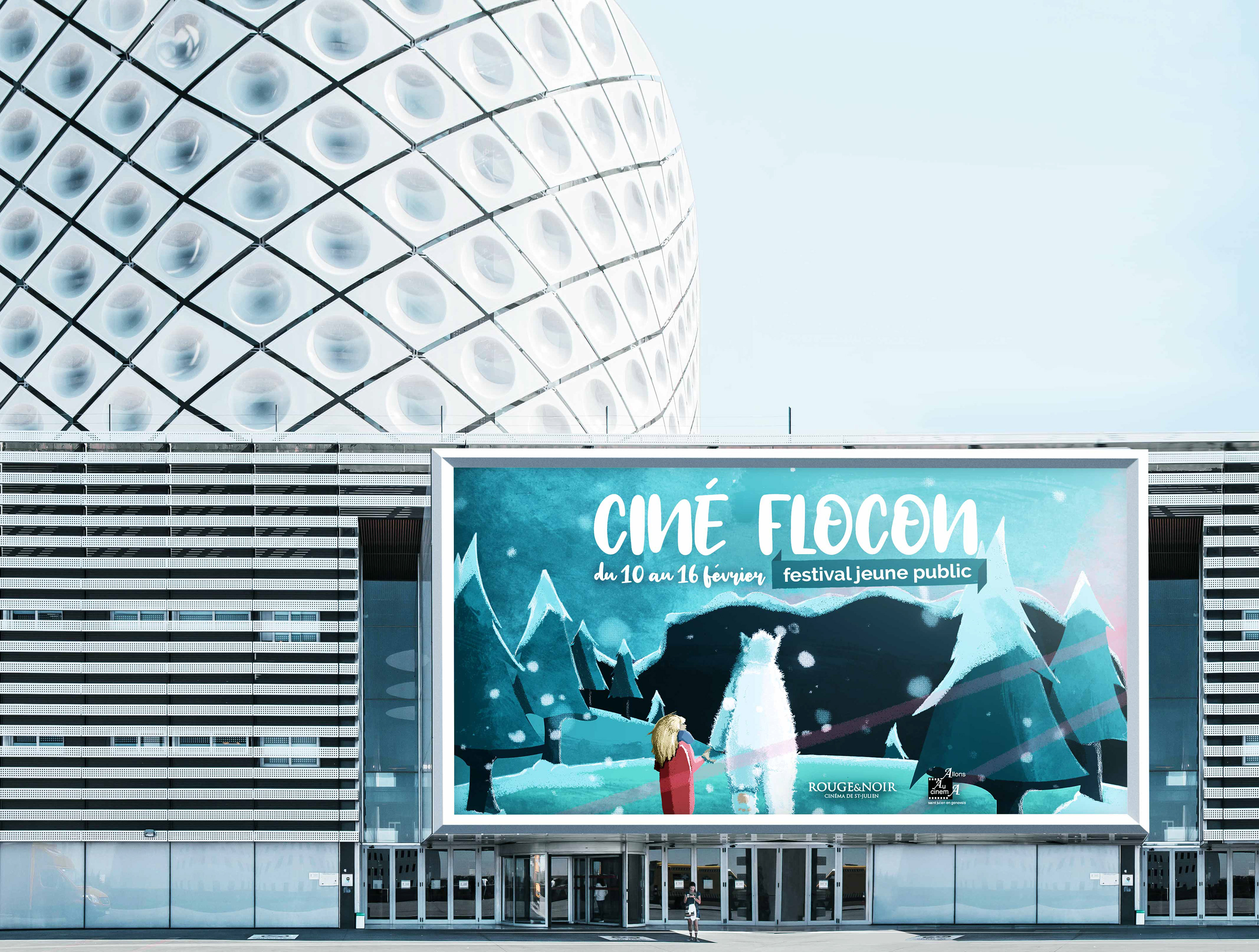 Quatrième affiche événementielle pour le festival de cinéma jeune public "Ciné Flocon"
